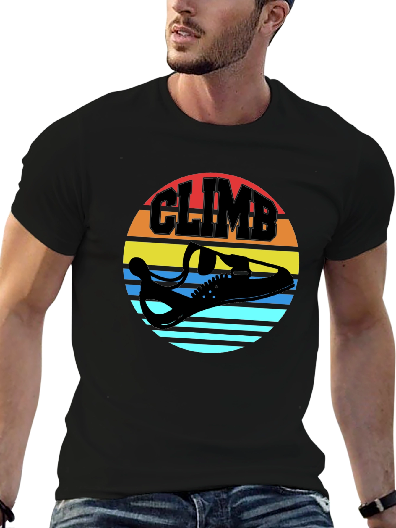 Climb Graphic Tee - Retro Style Climbing Shirt