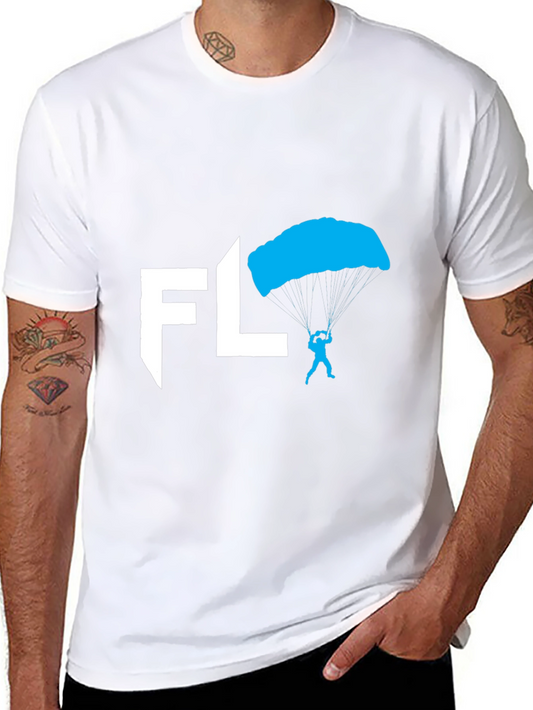 Skydiving FL T-Shirt - Black Cotton Tee