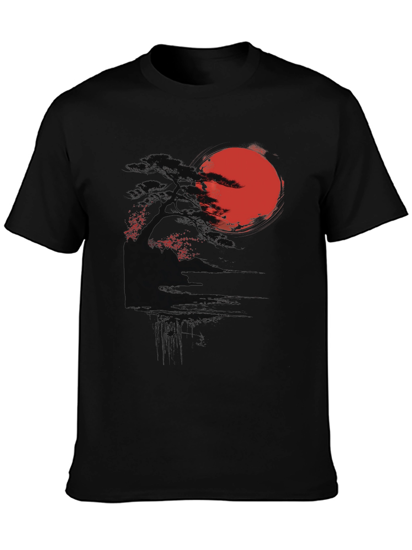 Rising Sun Graphic Tee - Black Cotton Blend