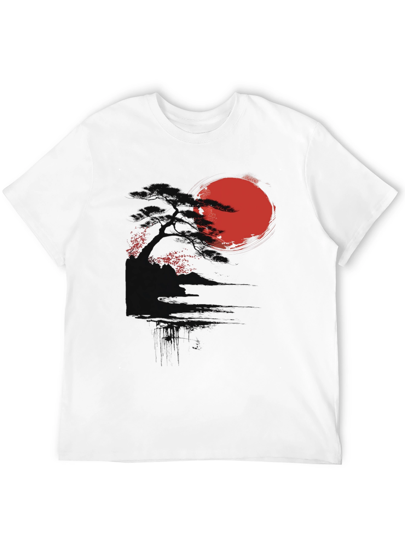 Rising Sun Graphic Tee - Black Cotton Blend