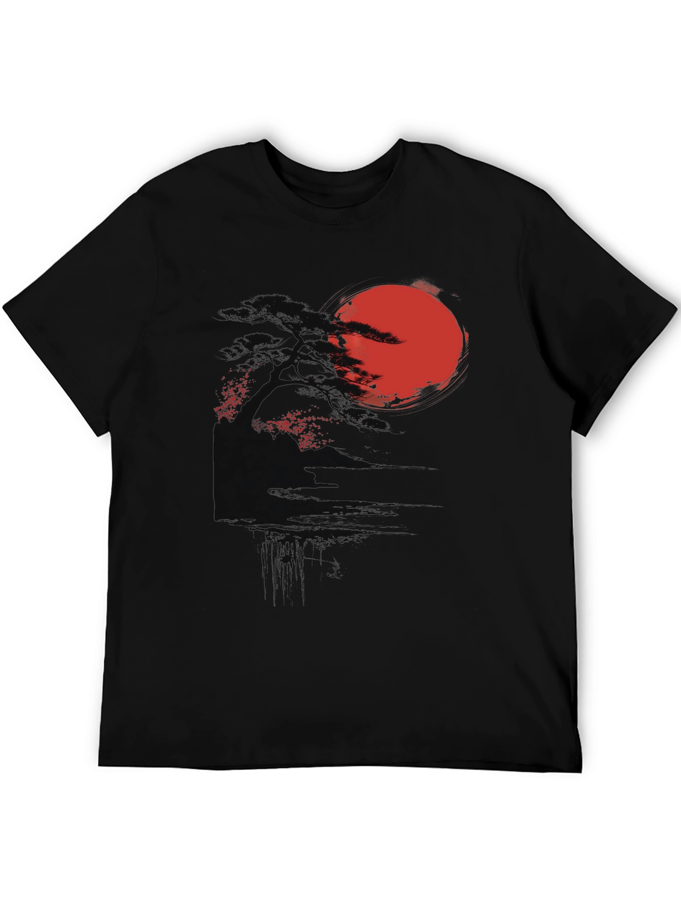 Rising Sun Graphic Tee - Black Cotton Blend