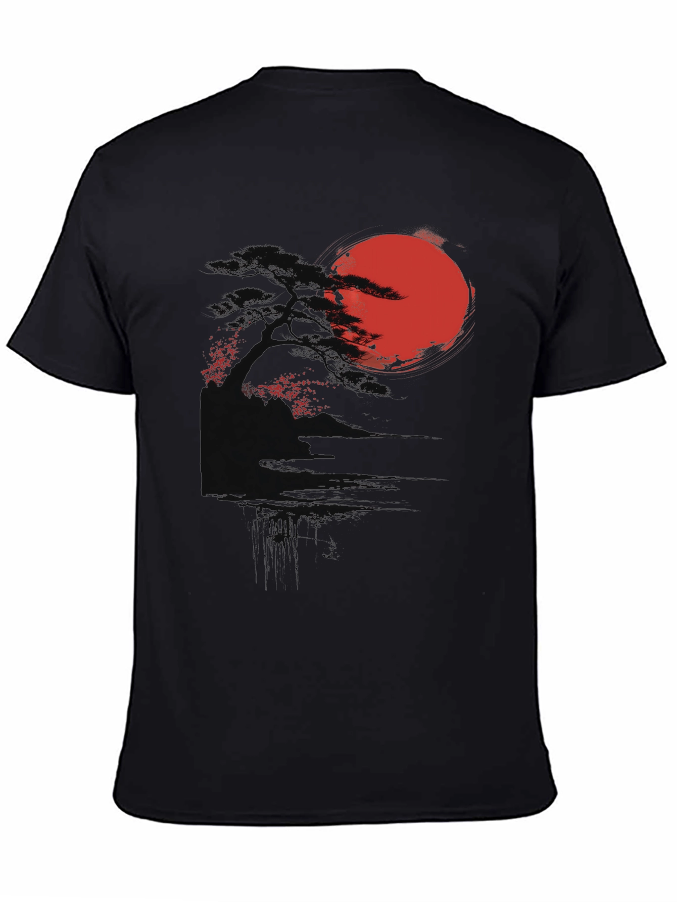 Rising Sun Graphic Tee - Black Cotton Blend