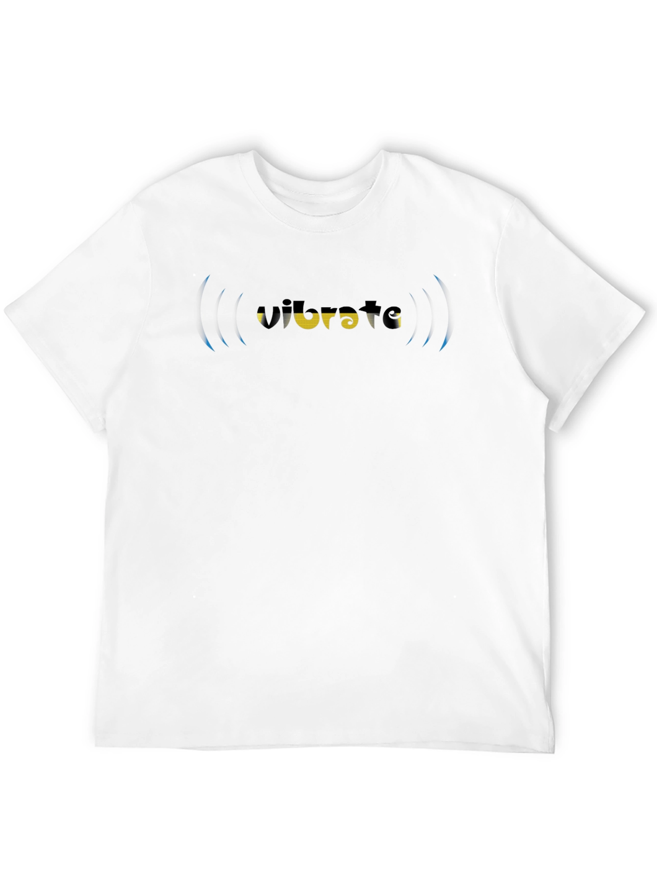 Vibrate Graphic Tee - Black Cotton Blend T-Shirt