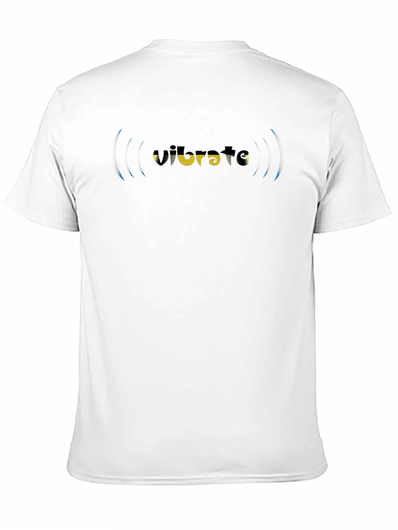 Vibrate Graphic Tee - Black Cotton Blend T-Shirt