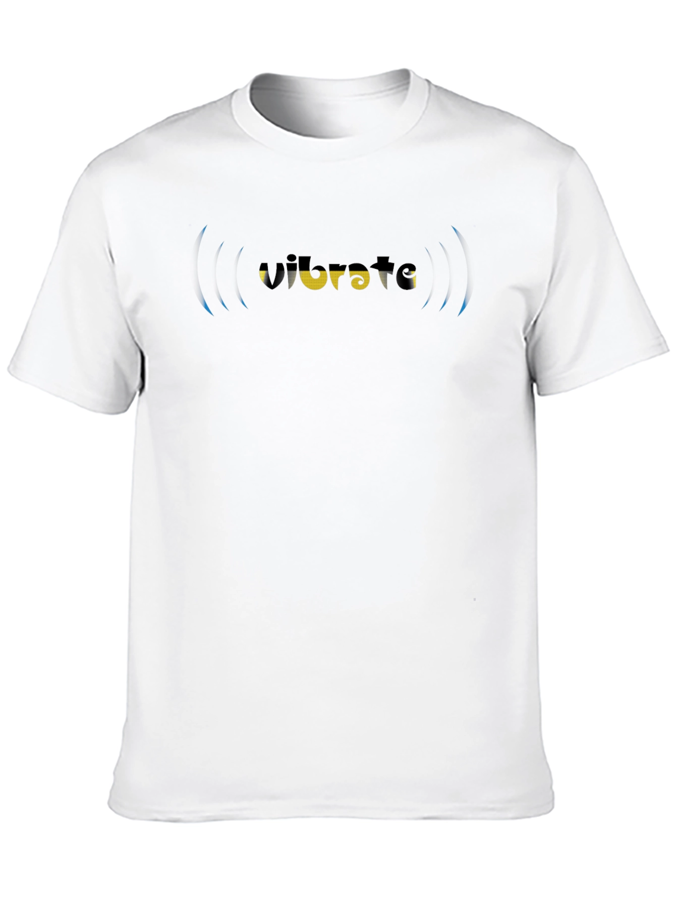 Vibrate Graphic Tee - Black Cotton Blend T-Shirt
