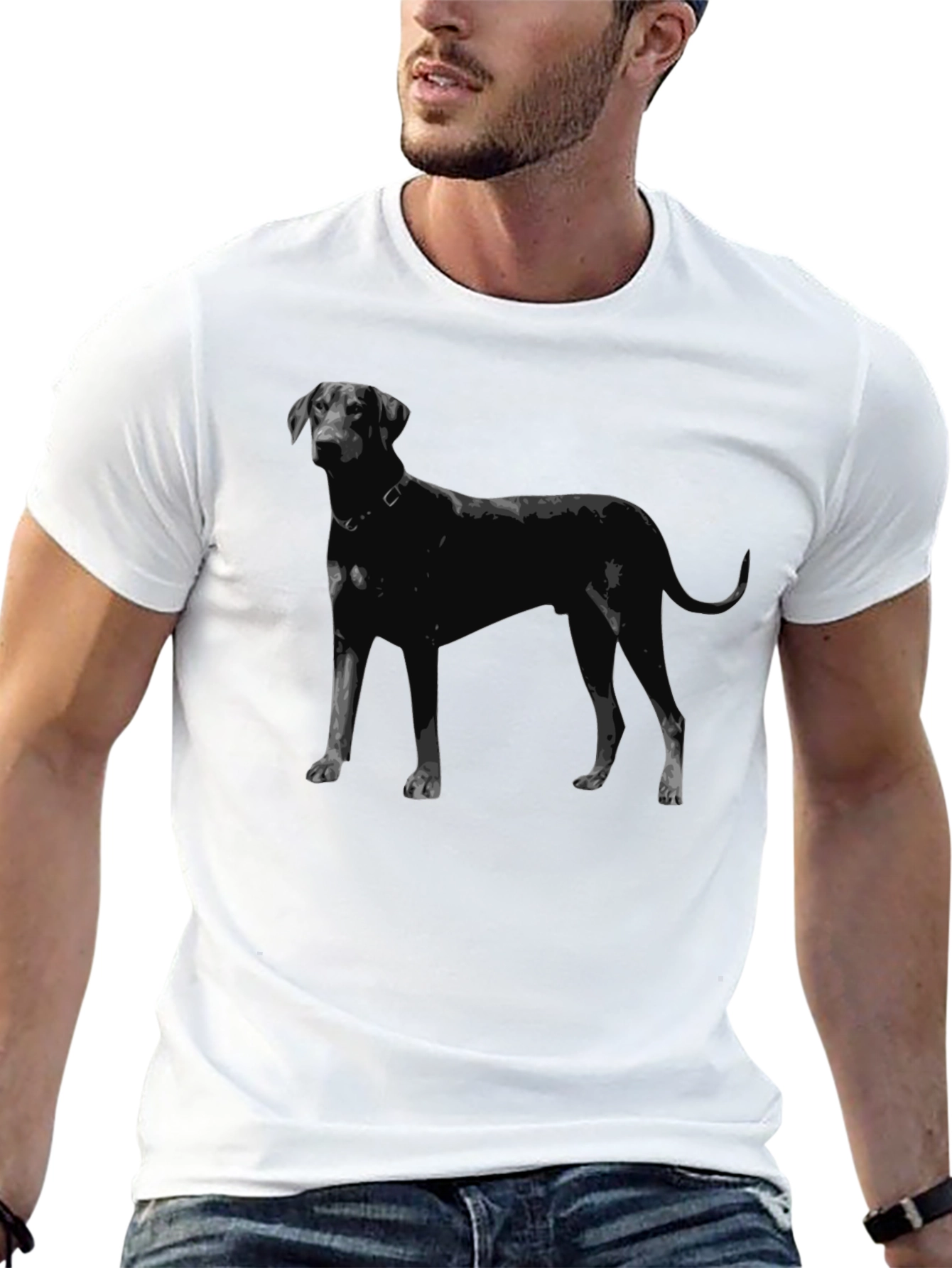 Dog Graphic Black T-Shirt