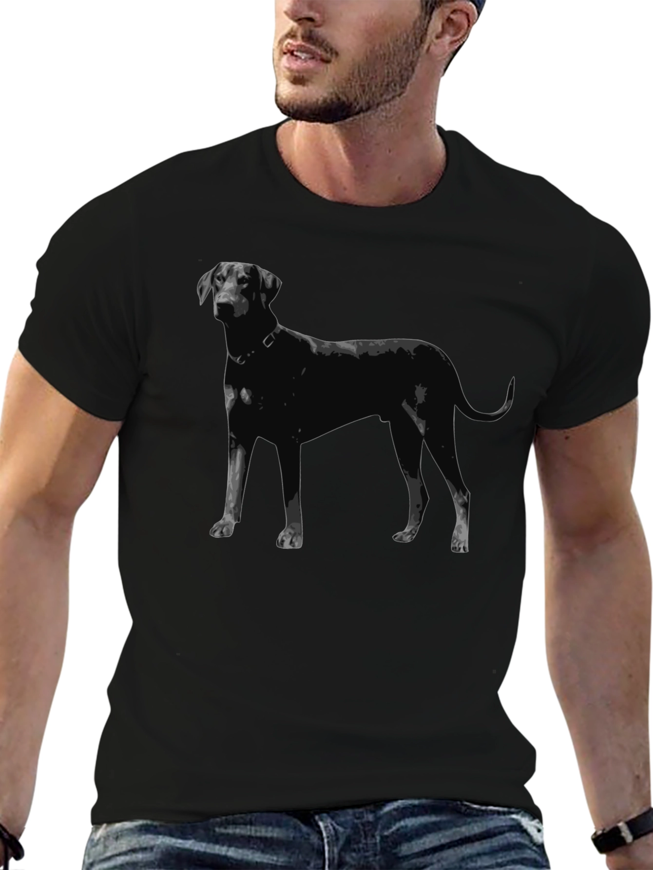 Dog Graphic Black T-Shirt