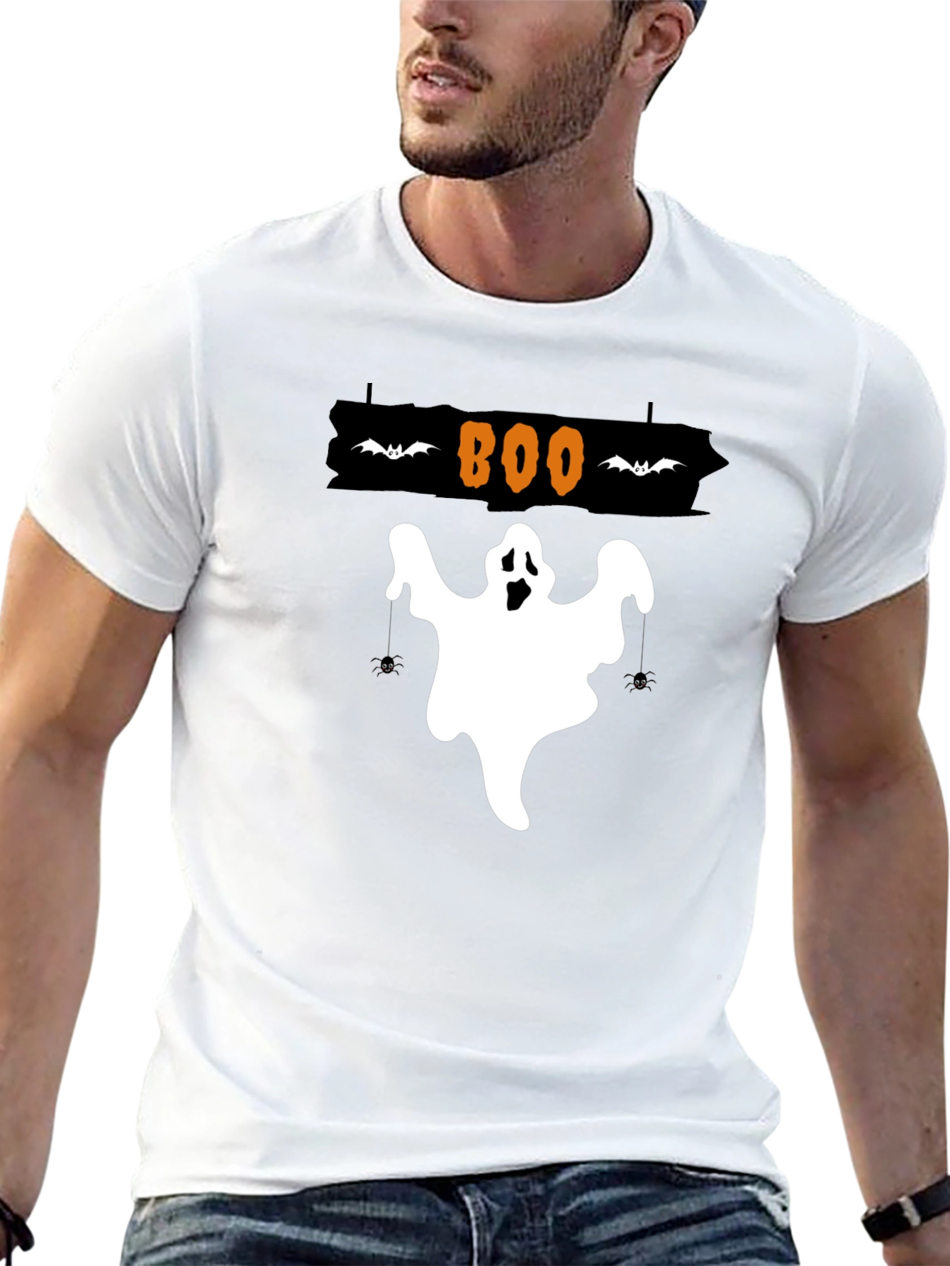 Spooky Ghost Boo Graphic T-Shirt