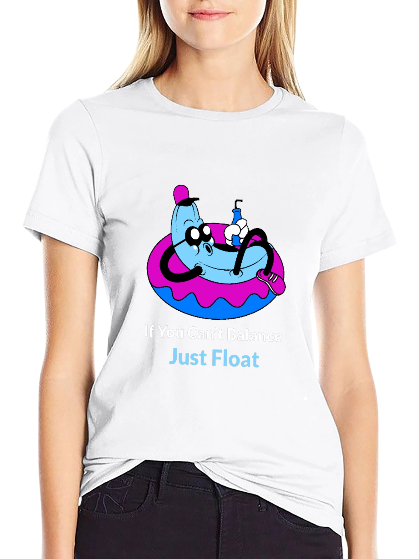 Funny Banana Float T-Shirt - Just Float Graphic Tee