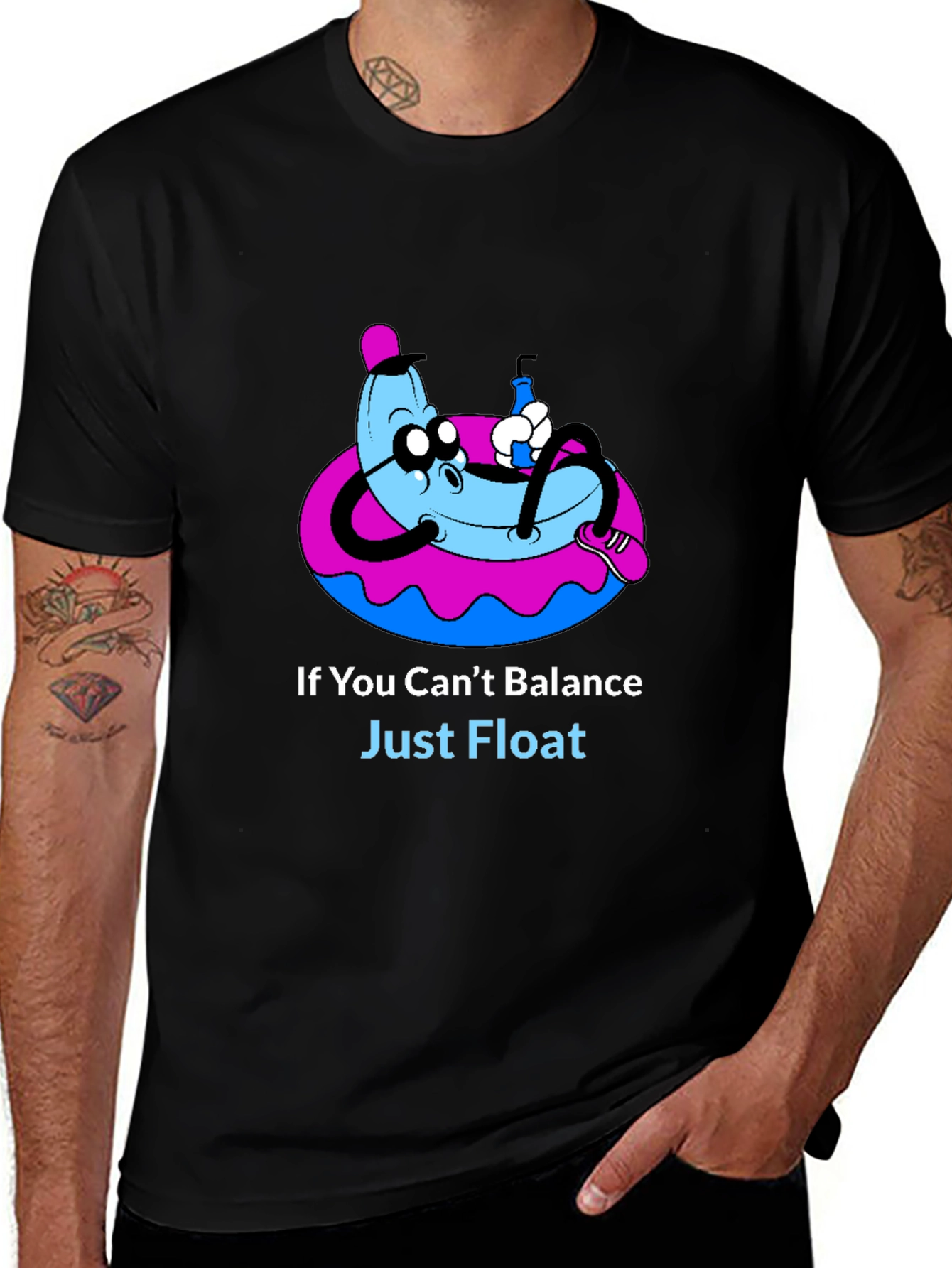 Funny Banana Float T-Shirt - Just Float Graphic Tee