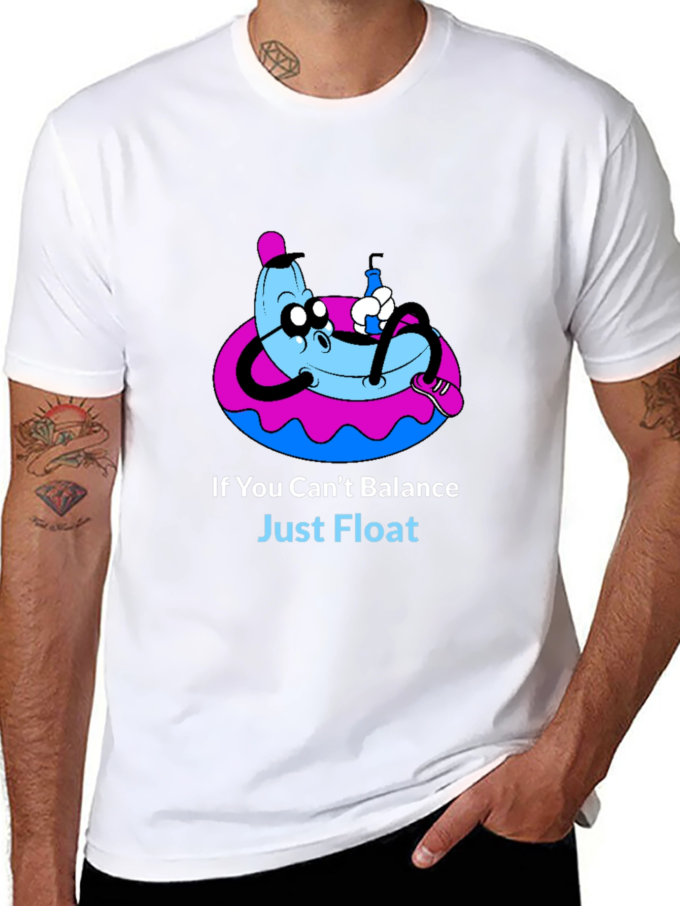 Funny Banana Float T-Shirt - Just Float Graphic Tee
