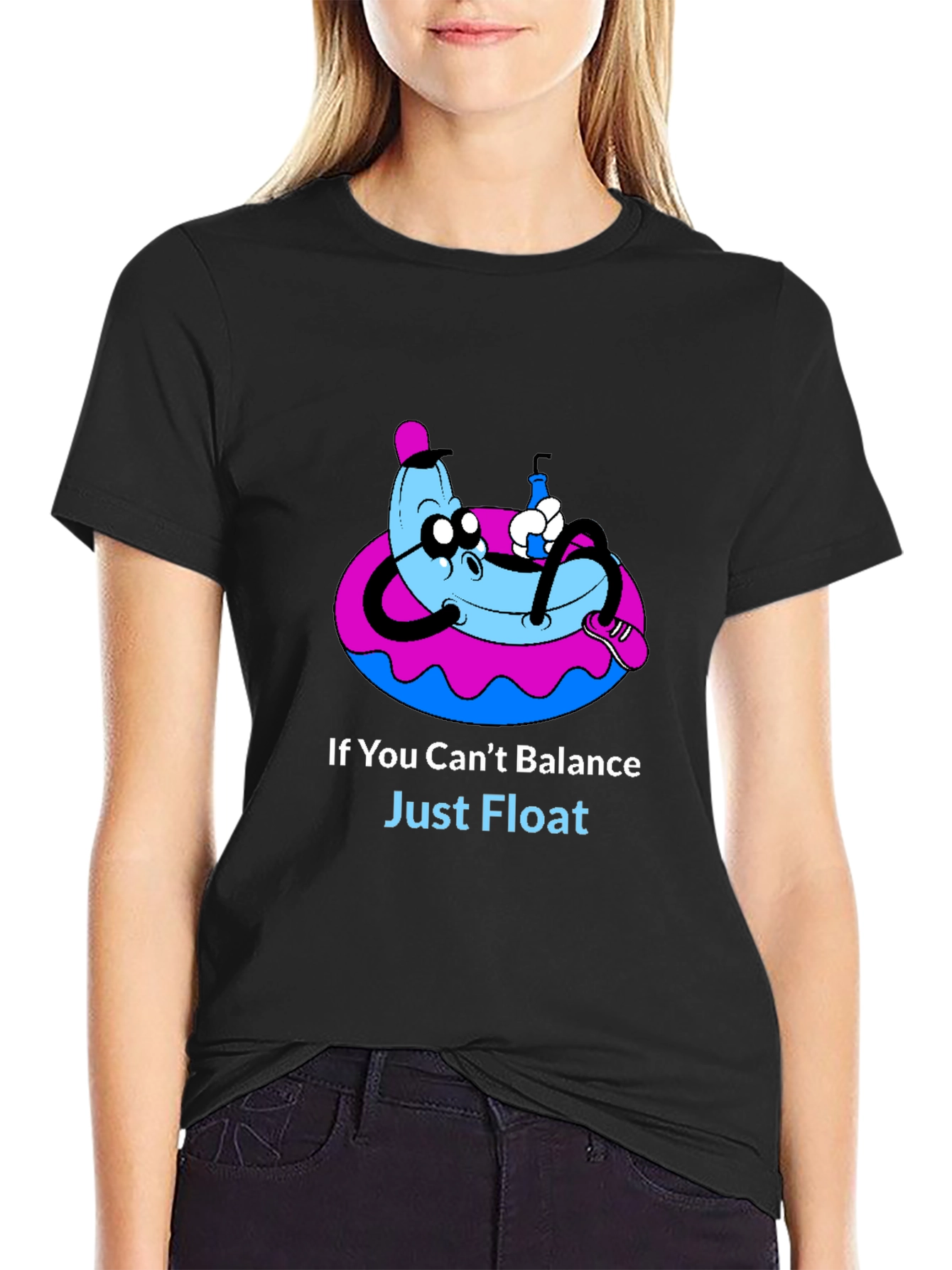 Funny Banana Float T-Shirt - Just Float Graphic Tee