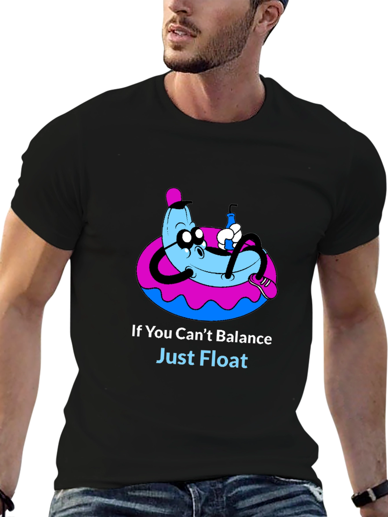 Funny Banana Float T-Shirt - Just Float Graphic Tee