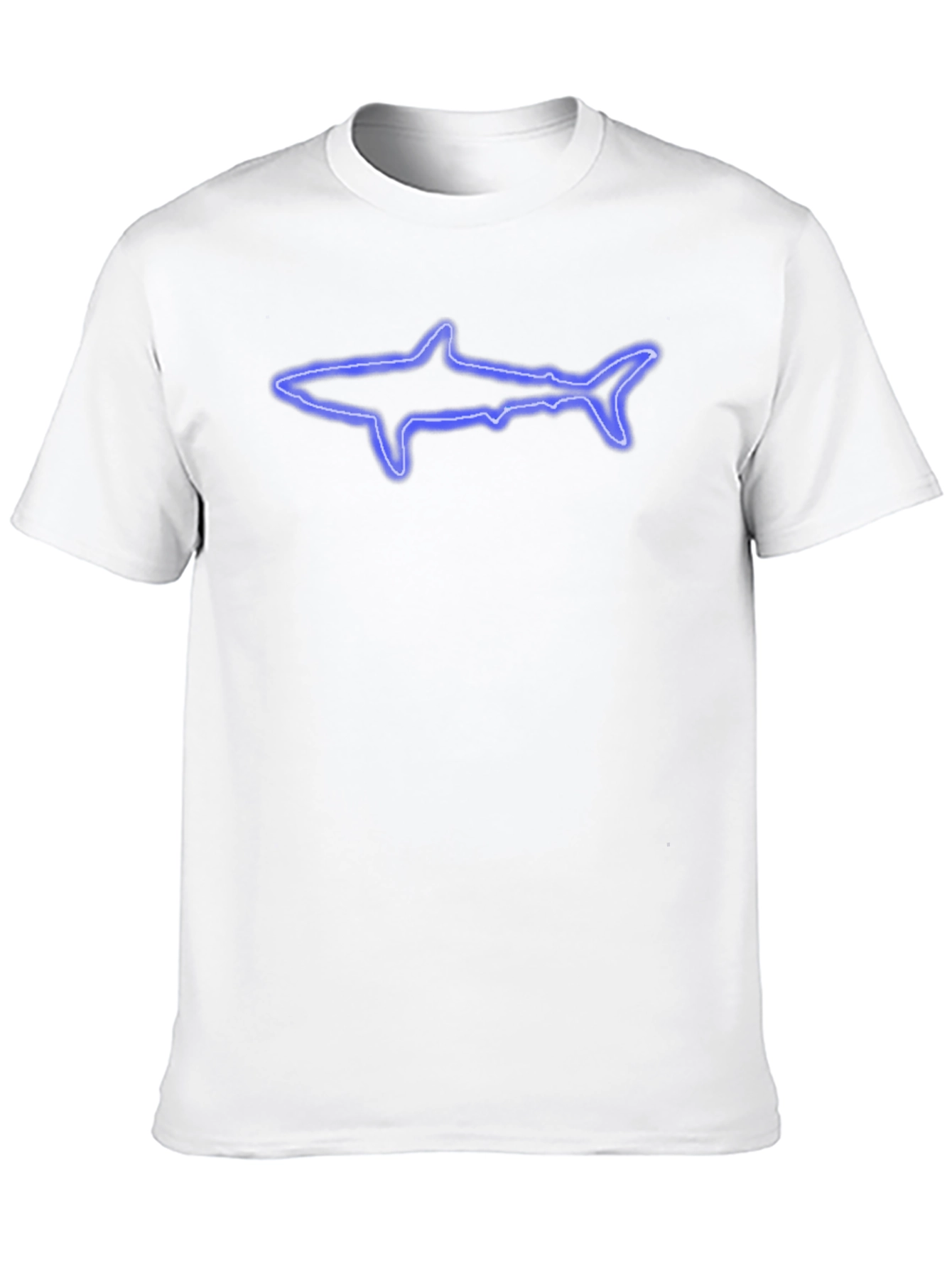 Neon Shark Graphic Black T-Shirt