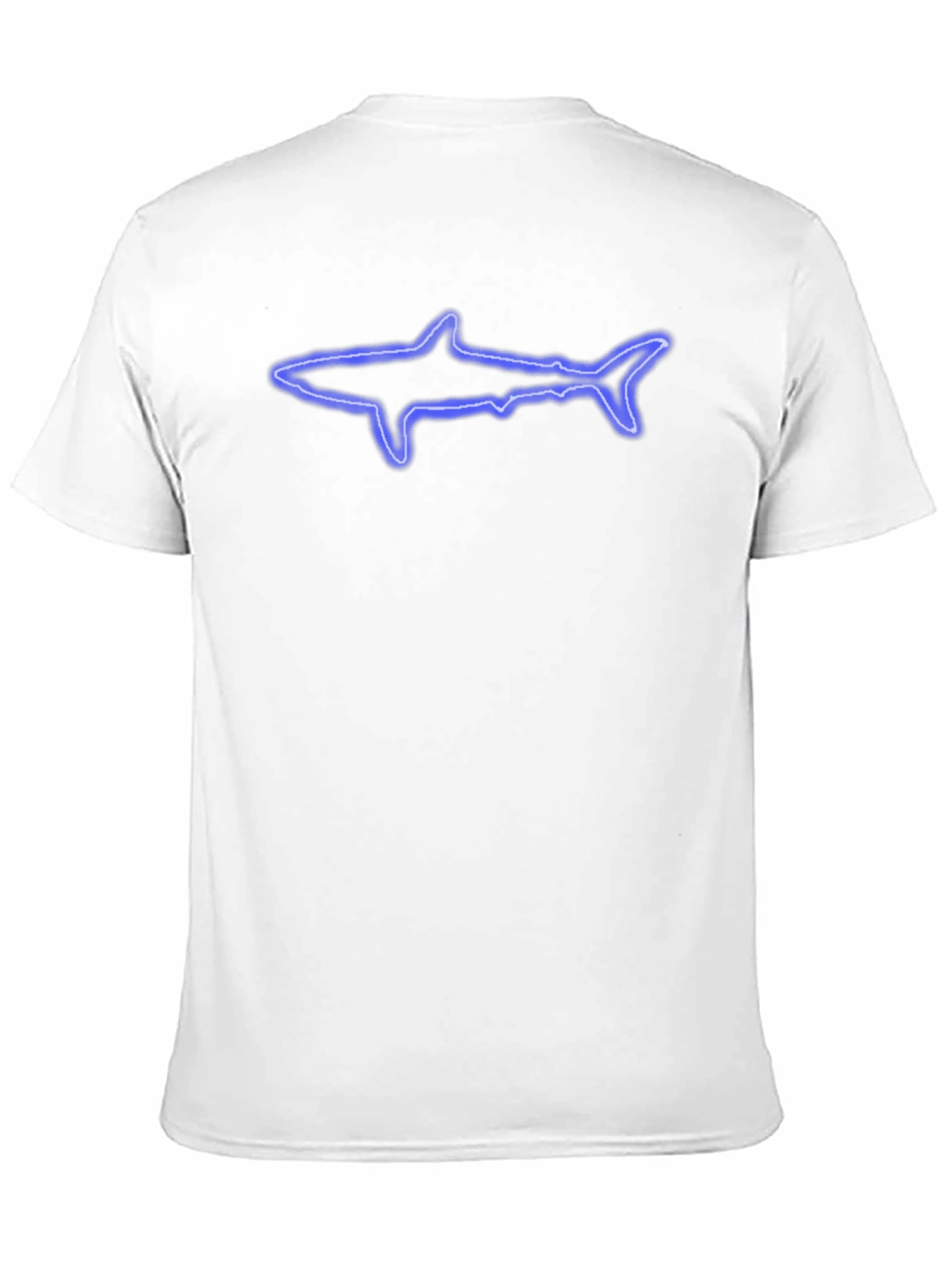 Neon Shark Graphic Black T-Shirt