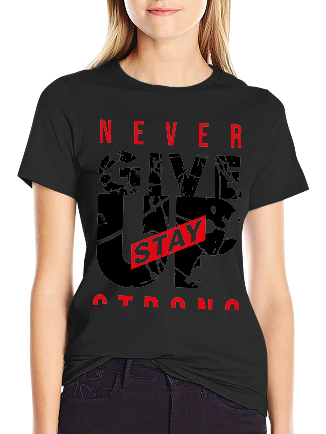 Motivational Never Give Up Graphic Tee