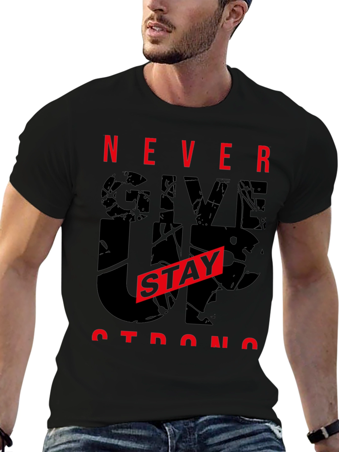 Motivational Never Give Up Graphic Tee