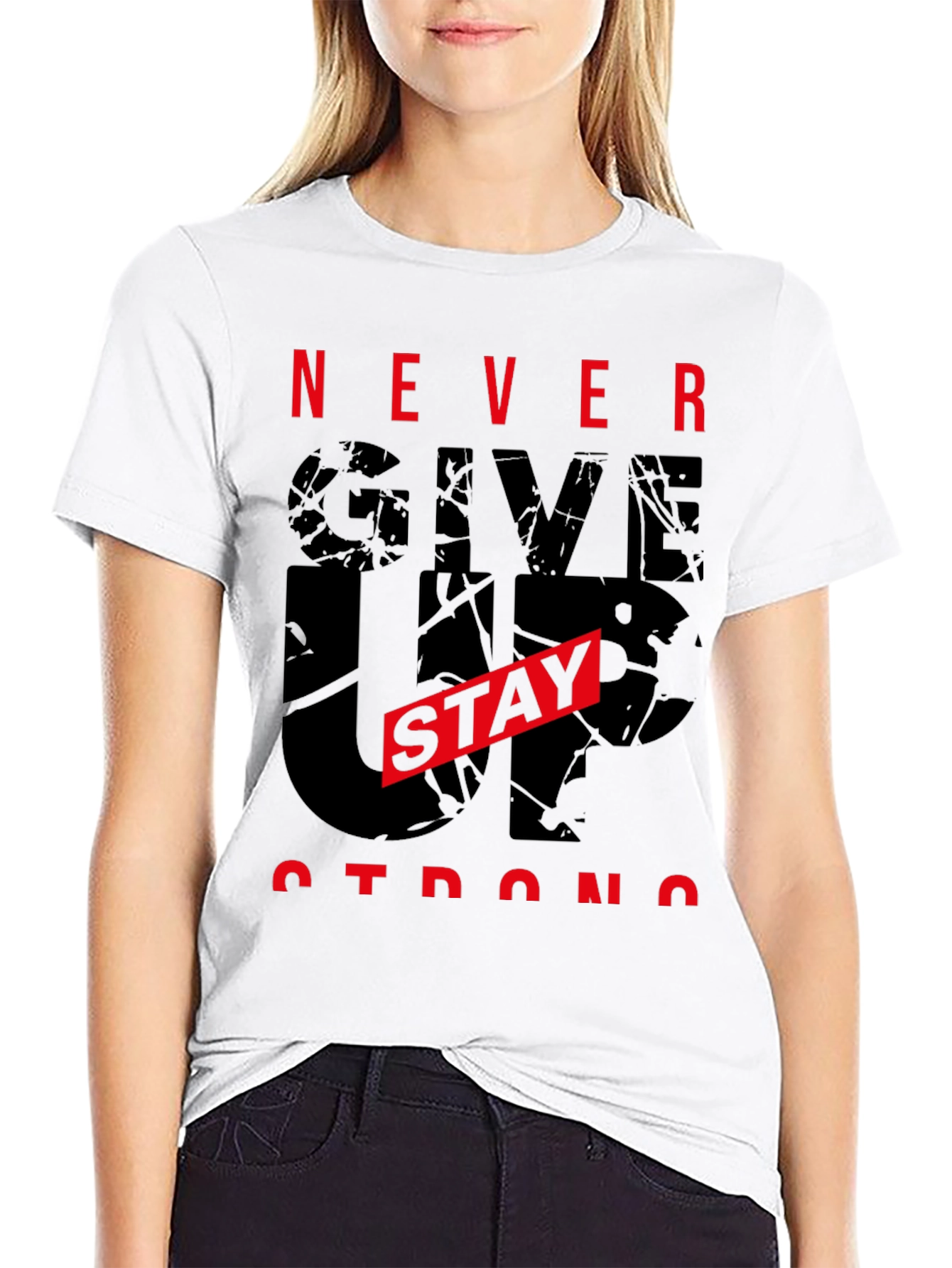 Motivational Never Give Up Graphic Tee