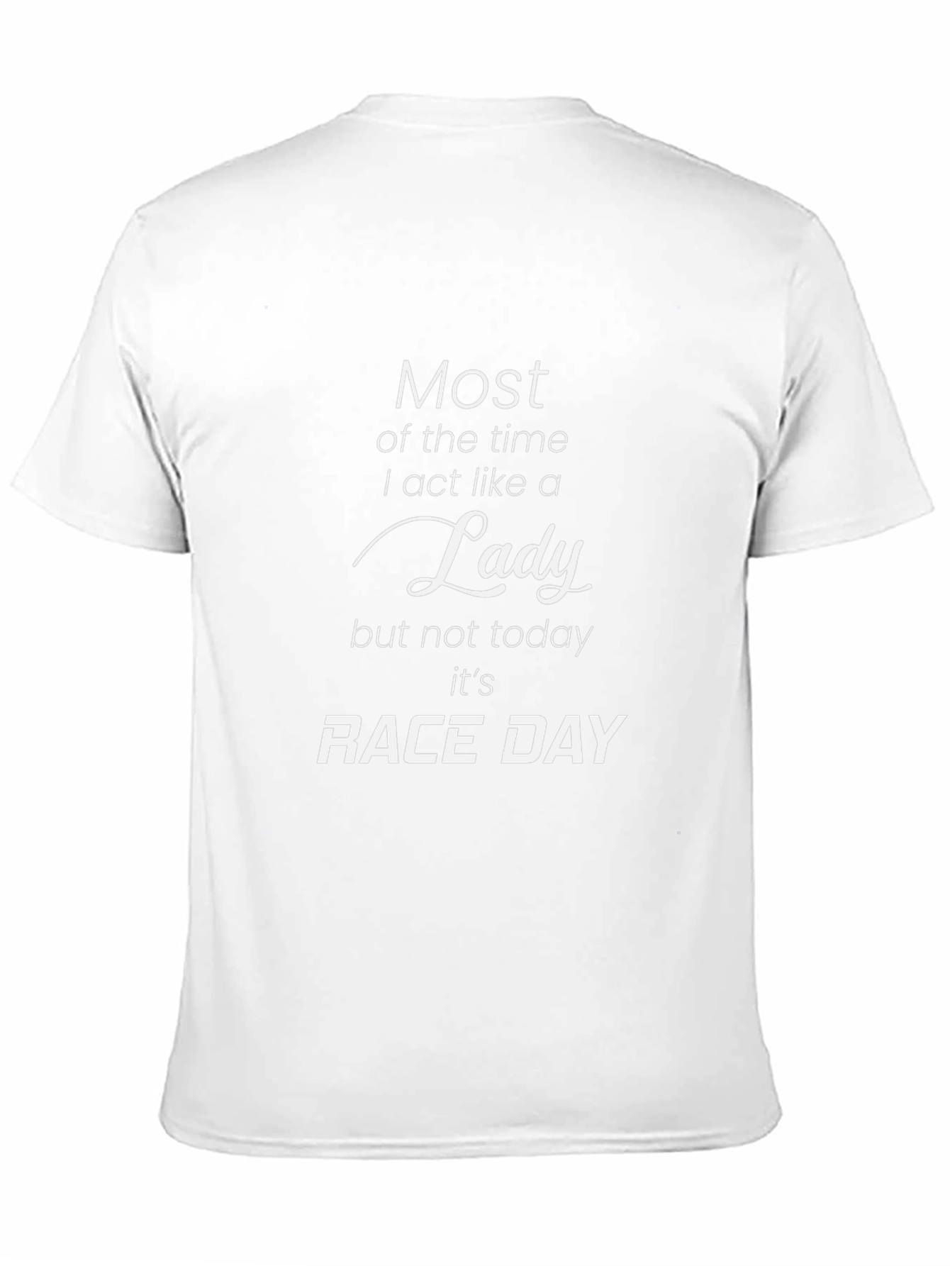 Race Day Lady T-Shirt - Black Graphic Tee