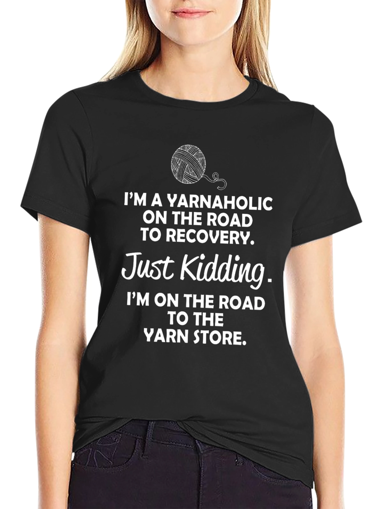 Yarnaholic T-Shirt - Funny Knitting Lover Tee
