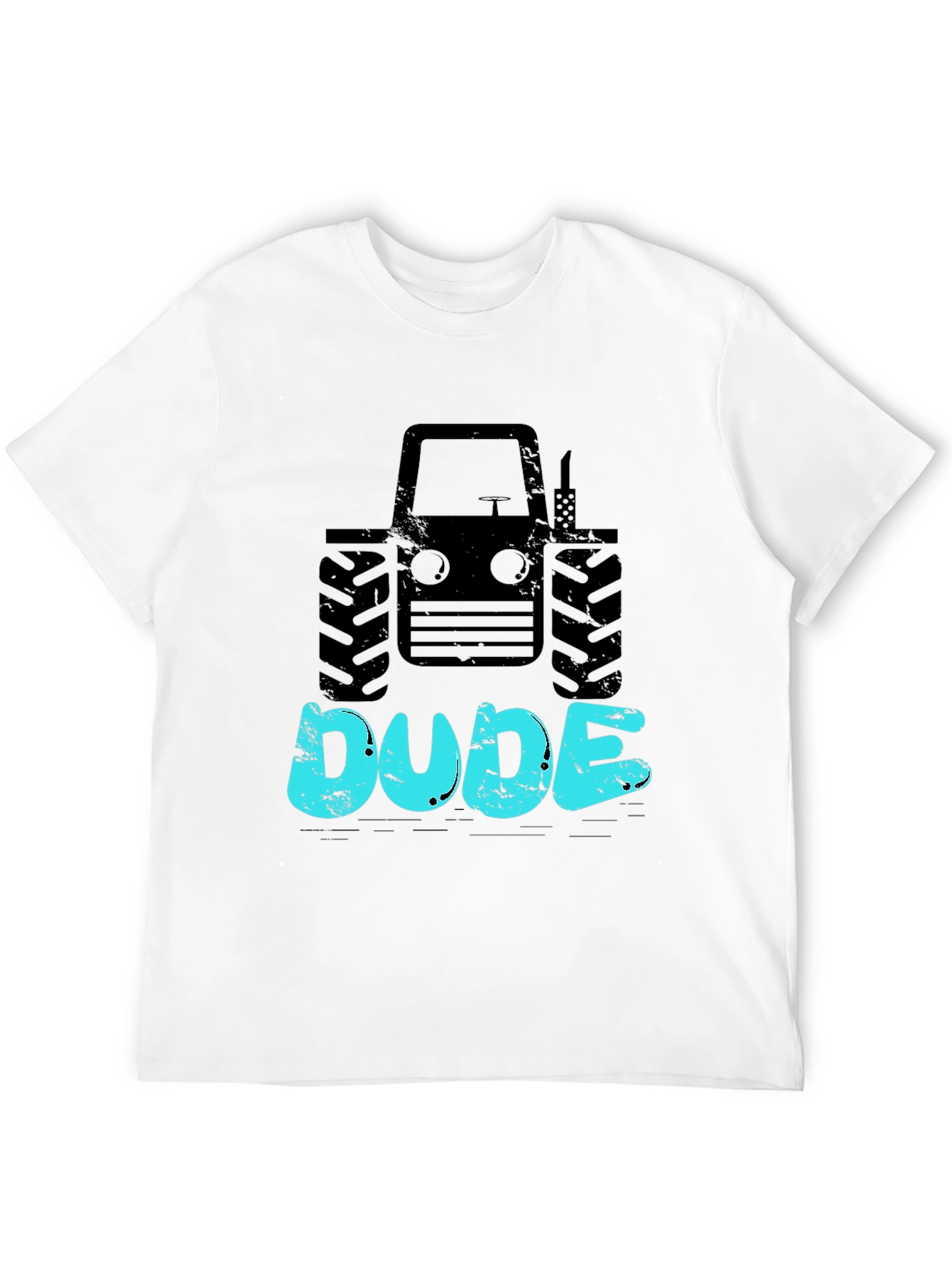 Tractor Dude Graphic Tee - Black Cotton T-Shirt