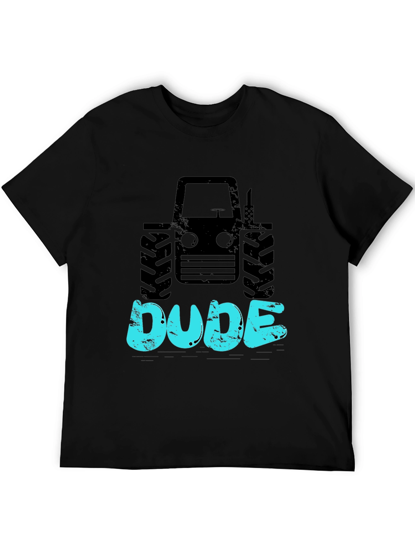 Tractor Dude Graphic Tee - Black Cotton T-Shirt