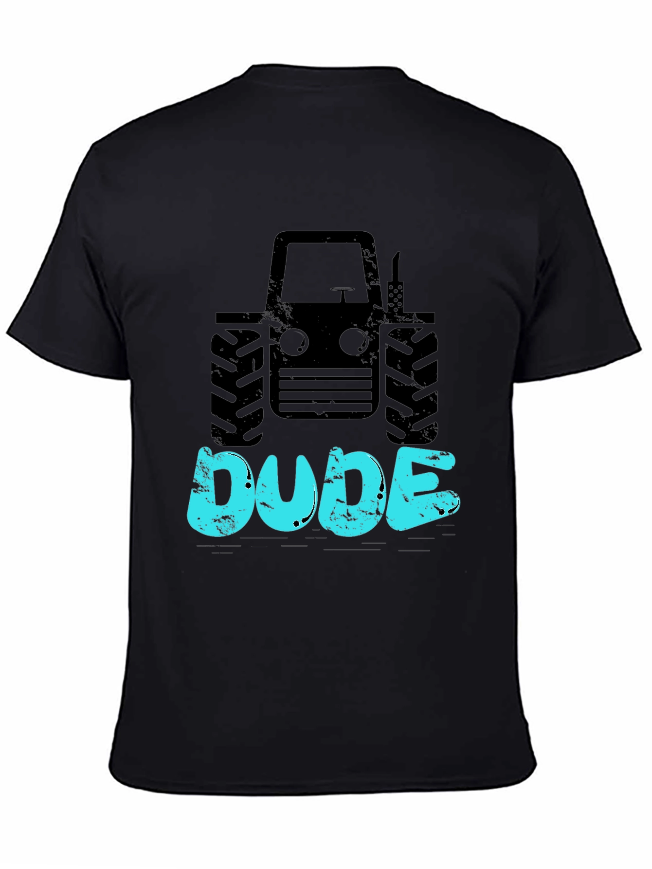 Tractor Dude Graphic Tee - Black Cotton T-Shirt