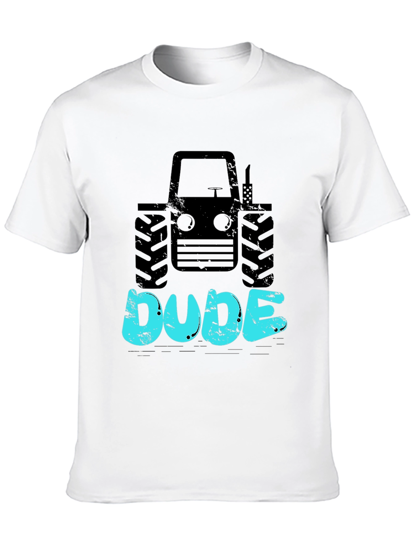 Tractor Dude Graphic Tee - Black Cotton T-Shirt