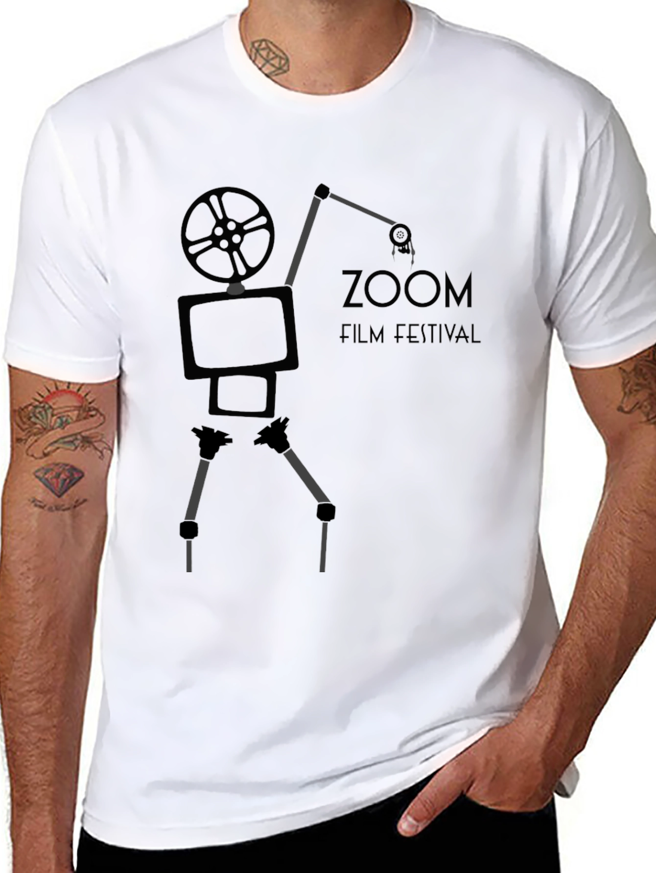 Zoom Film Festival Graphic T-Shirt - Black