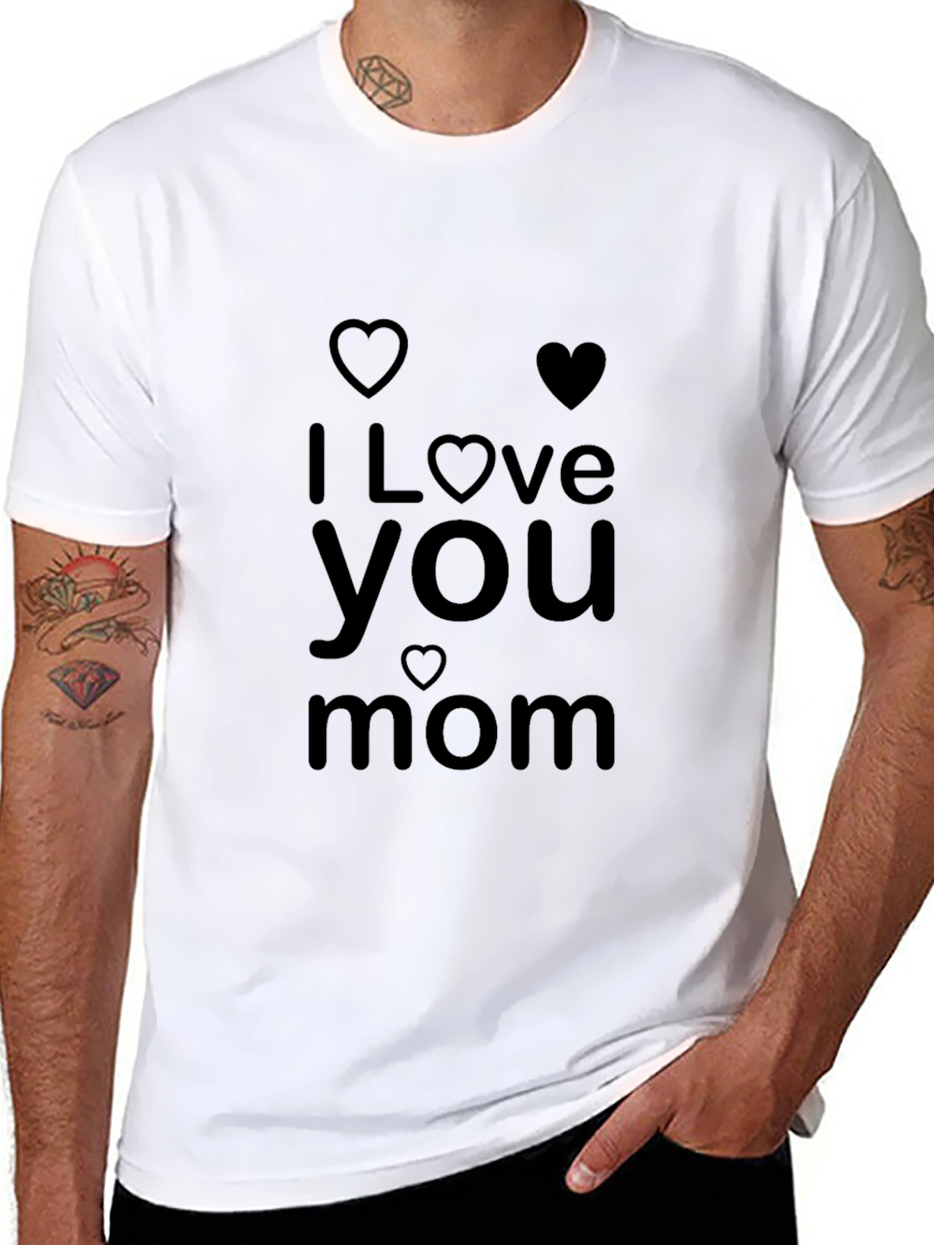 I Love You Mom T-Shirt - Black