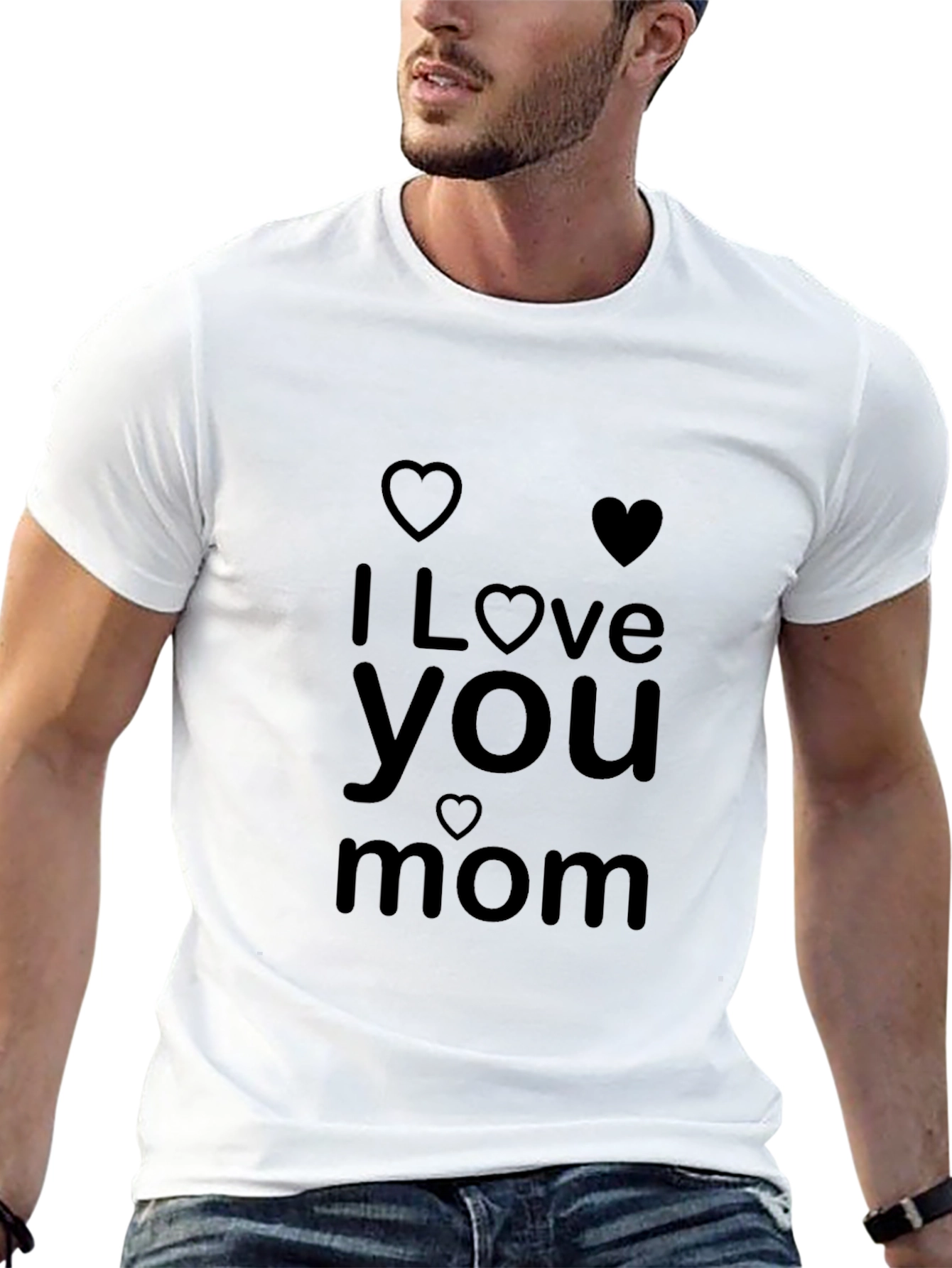 I Love You Mom T-Shirt - Black