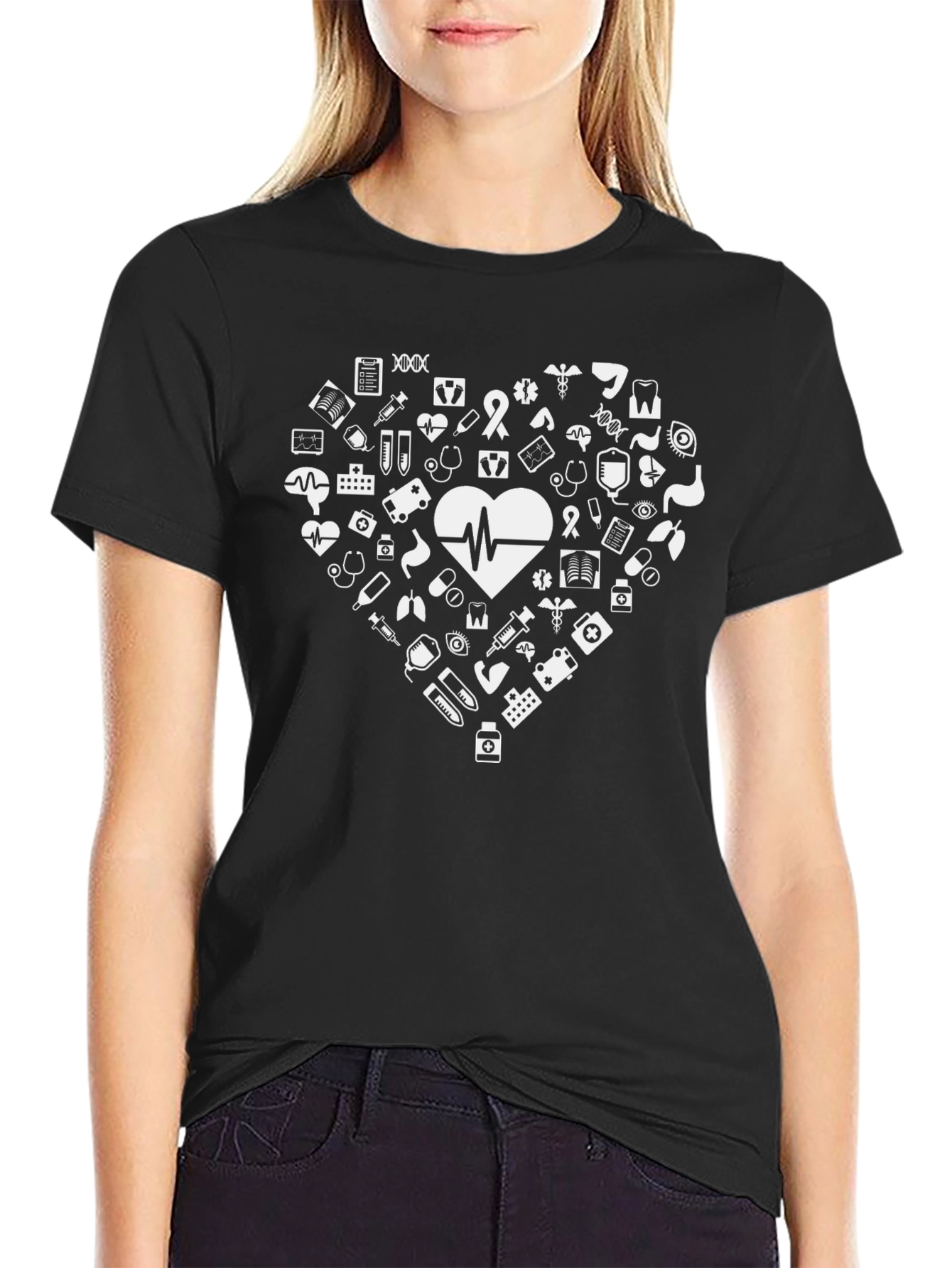 Medical Heartbeat Graphic T-Shirt