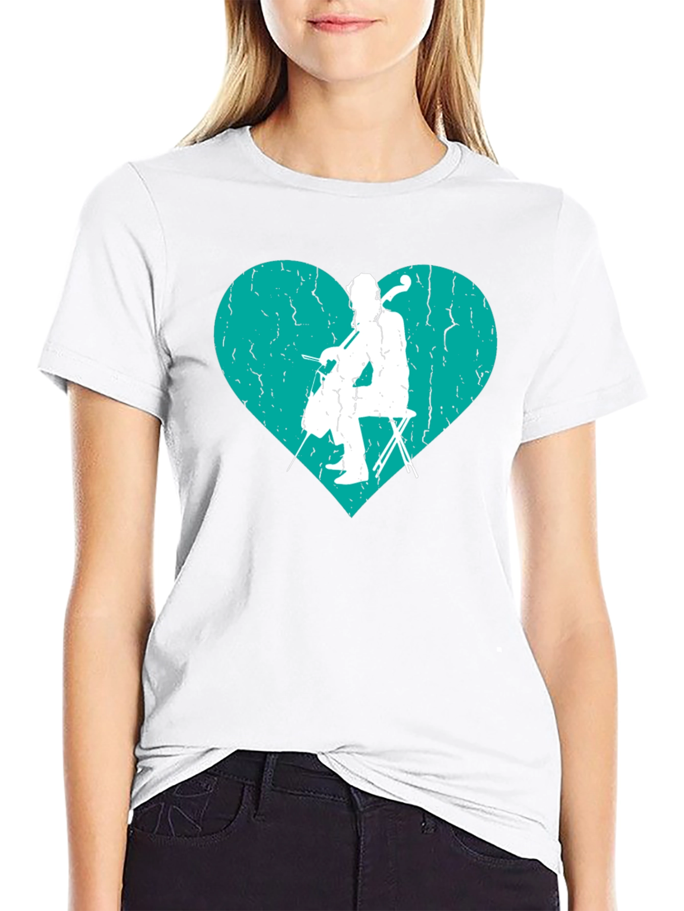 Cello Heart Graphic Tee - Musicians T-Shirt