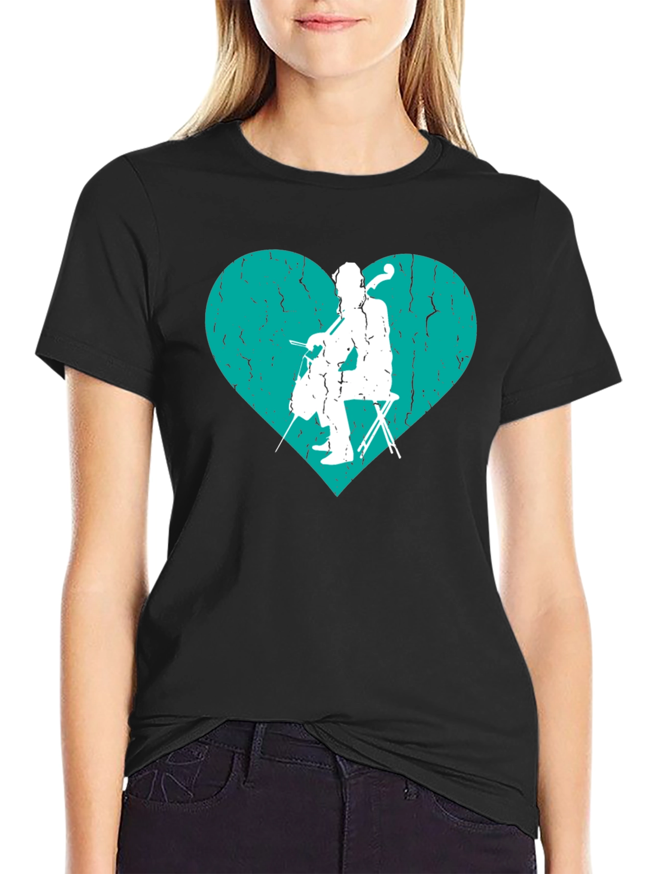 Cello Heart Graphic Tee - Musicians T-Shirt