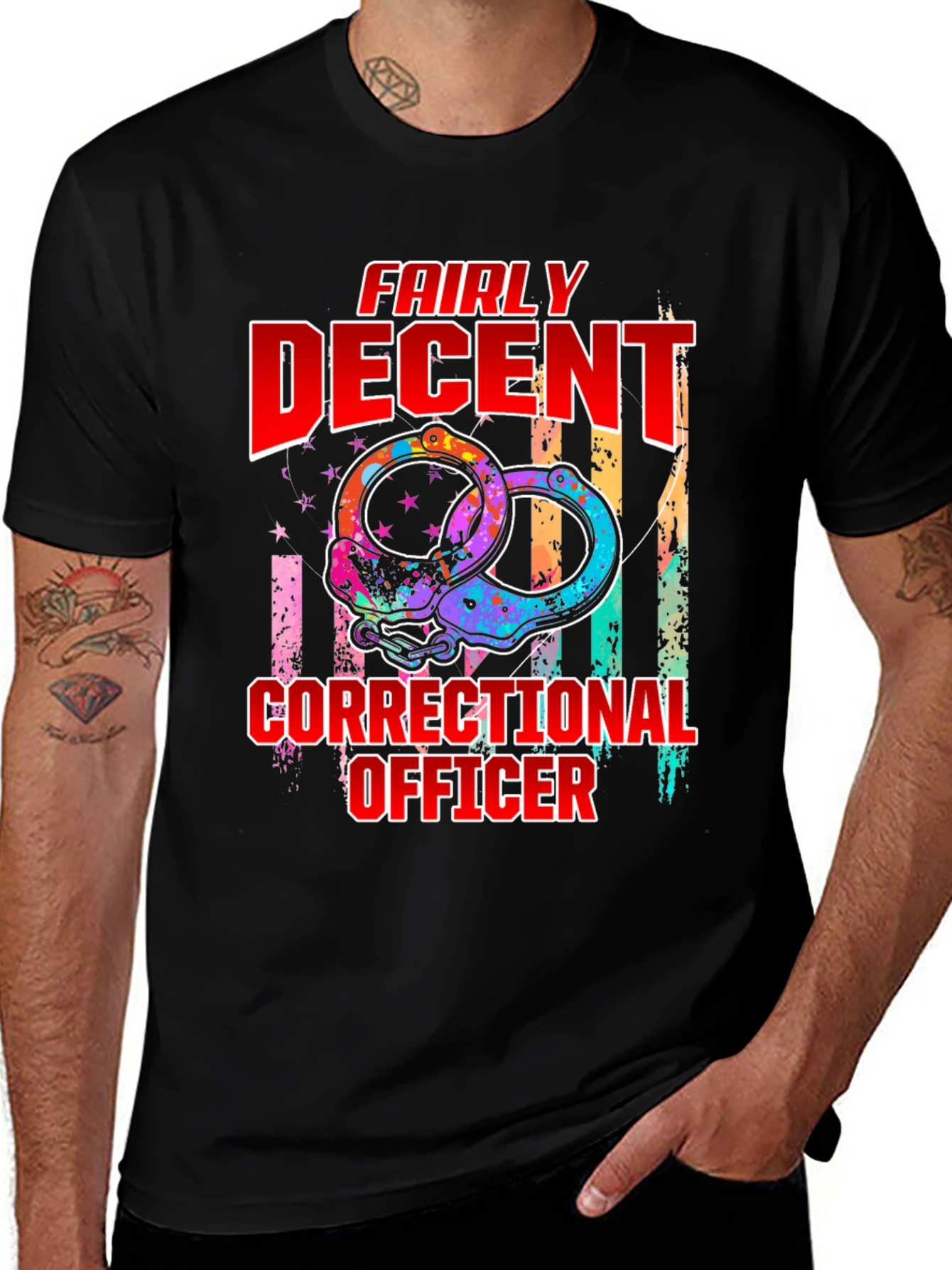 Fairly Decent Correctional Officer Graphic T-Shirt