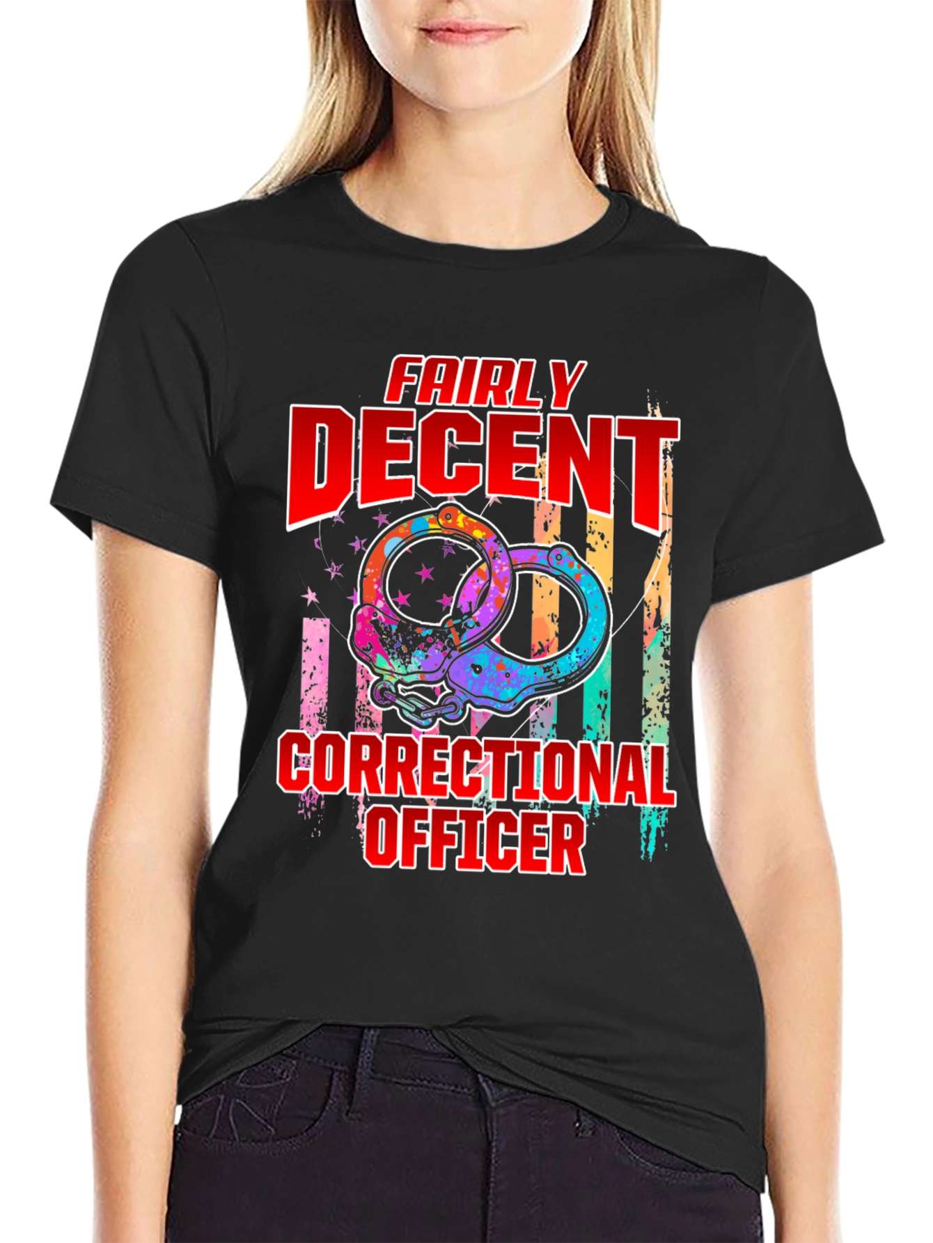 Fairly Decent Correctional Officer Graphic T-Shirt