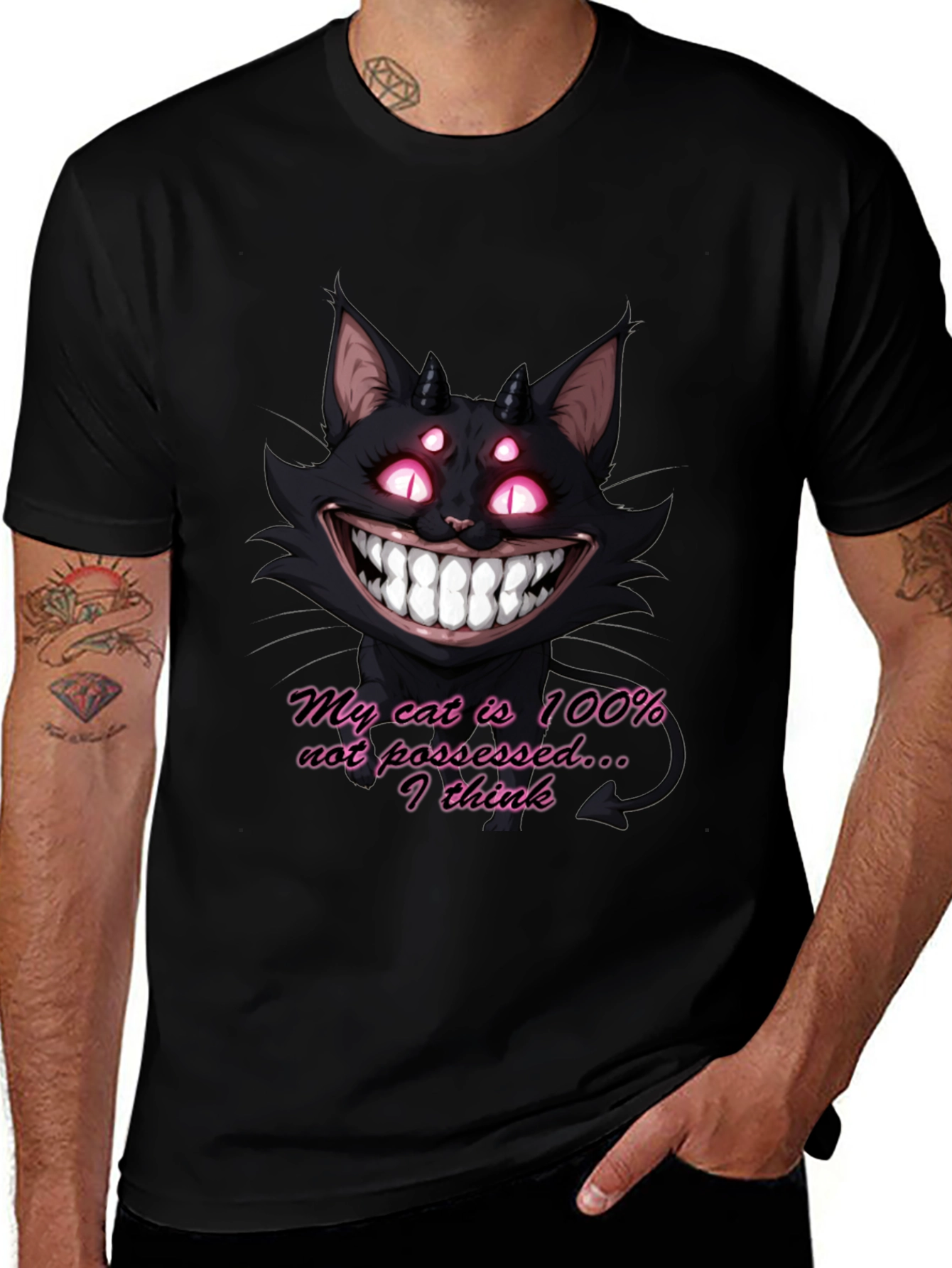 My Cat Is 100% Not Possessed Graphic T-Shirt