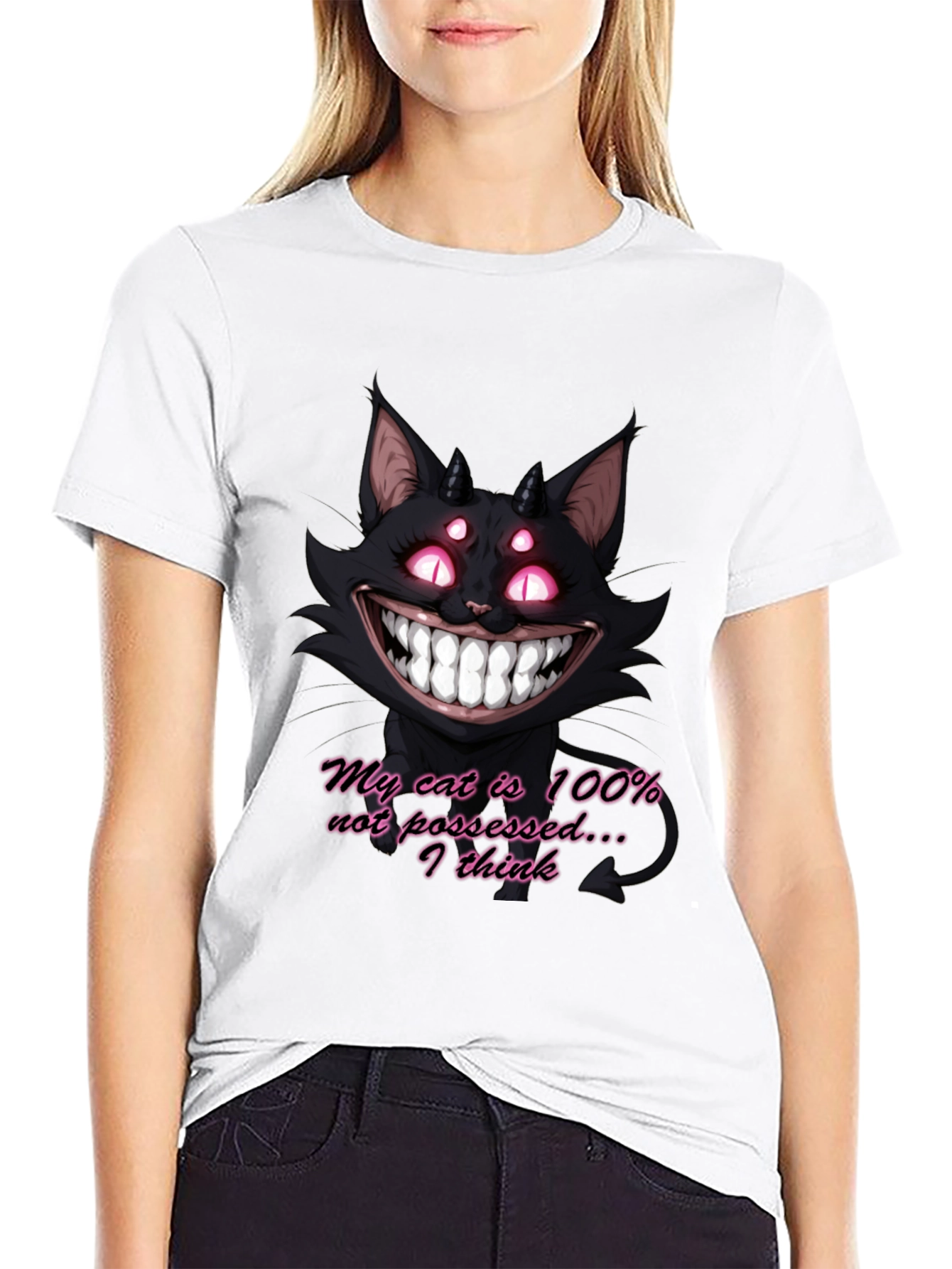 My Cat Is 100% Not Possessed Graphic T-Shirt