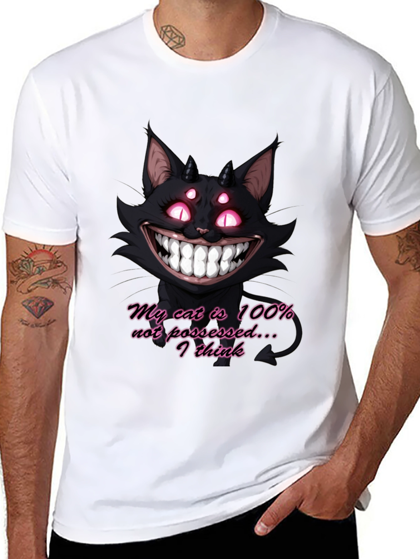 My Cat Is 100% Not Possessed Graphic T-Shirt