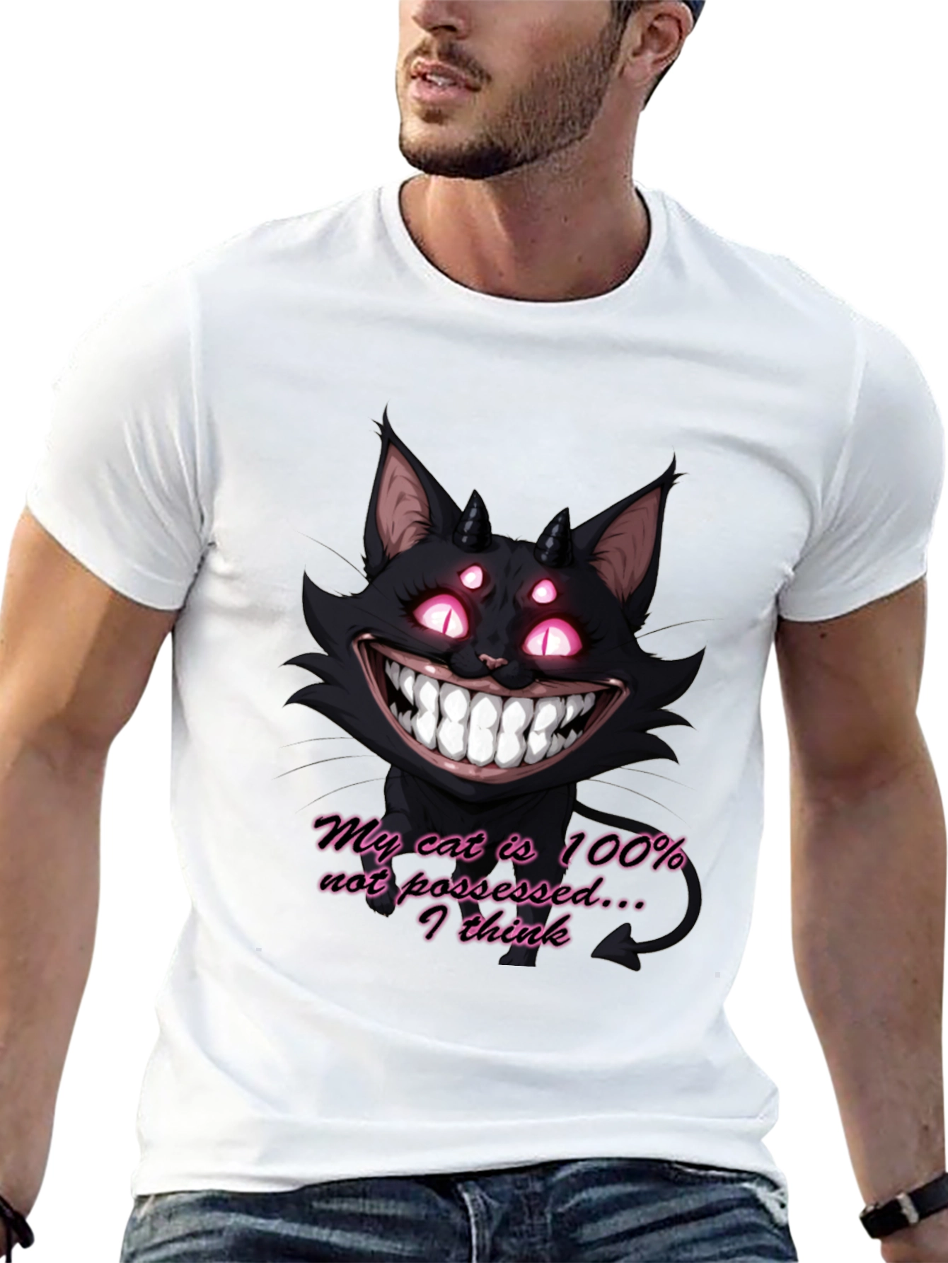 My Cat Is 100% Not Possessed Graphic T-Shirt