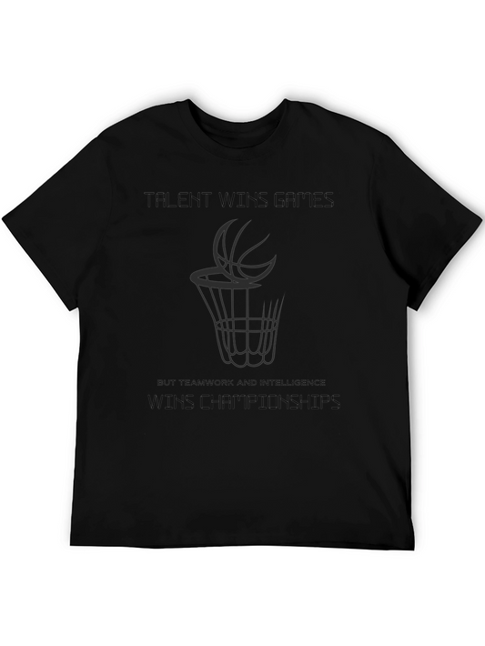 Talent Wins Games Black Graphic Tee