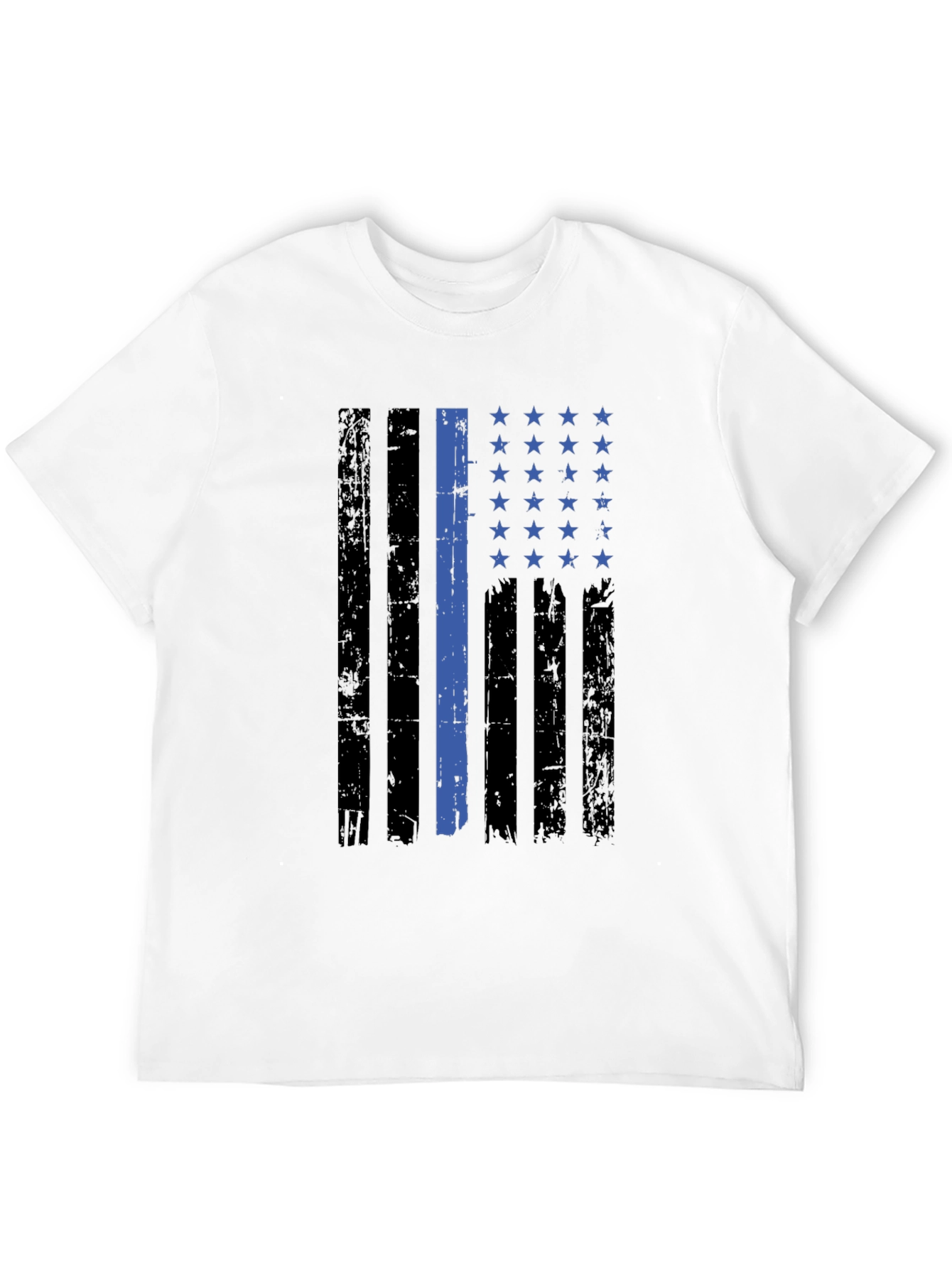 Thin Blue Line American Flag Graphic Tee