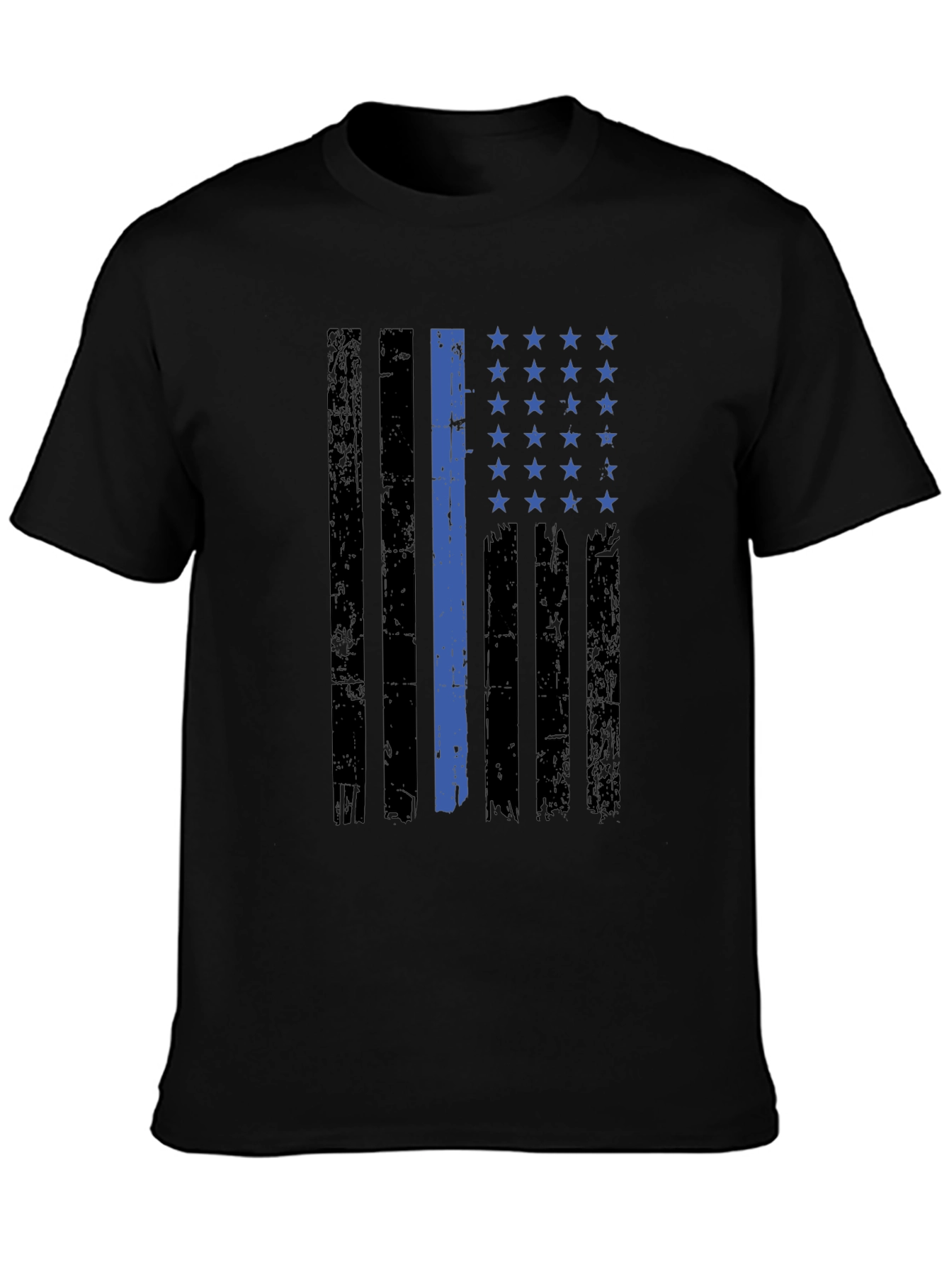Thin Blue Line American Flag Graphic Tee