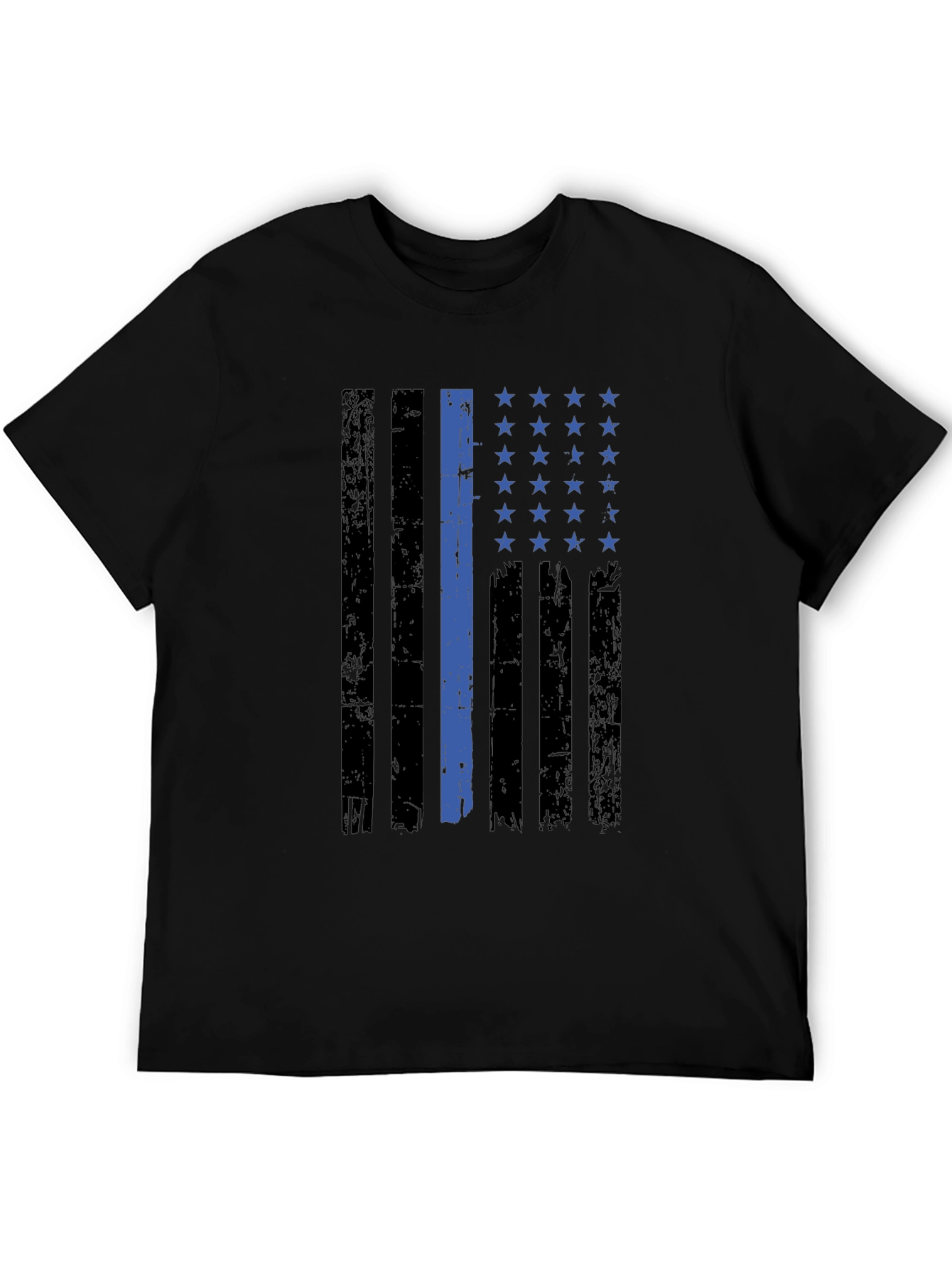 Thin Blue Line American Flag Graphic Tee