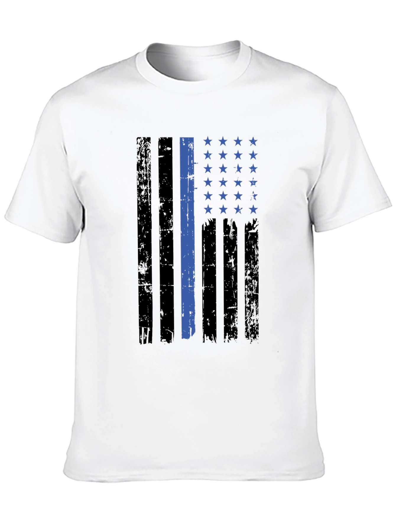 Thin Blue Line American Flag Graphic Tee