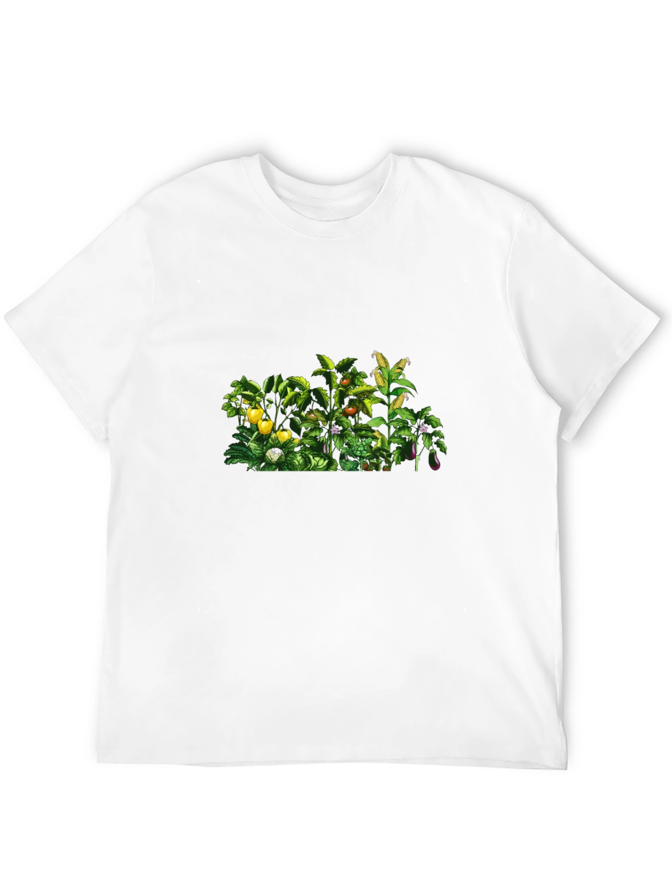 Botanical Garden Print Black T-Shirt