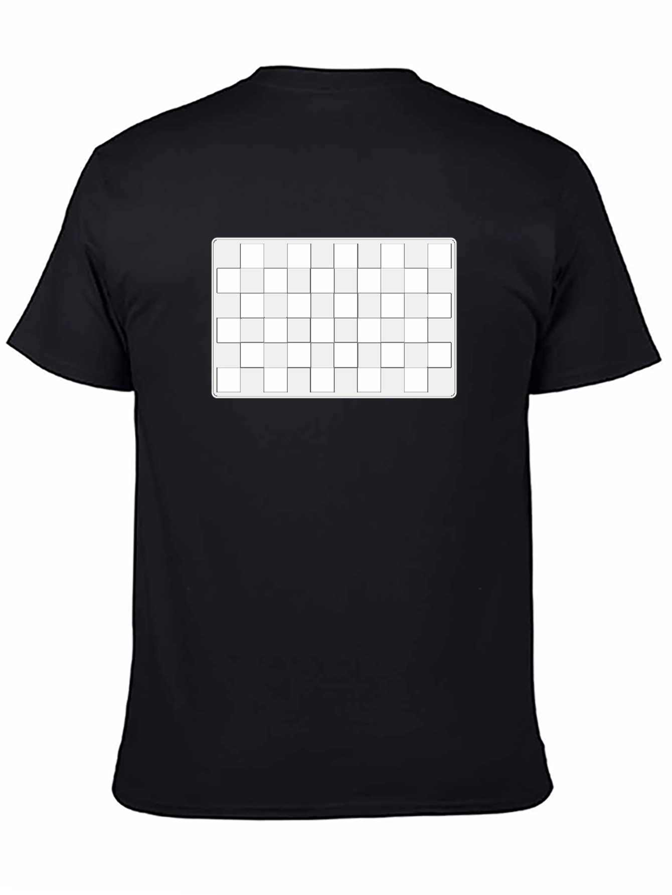 Mens Black T-Shirt with Patterned Design
