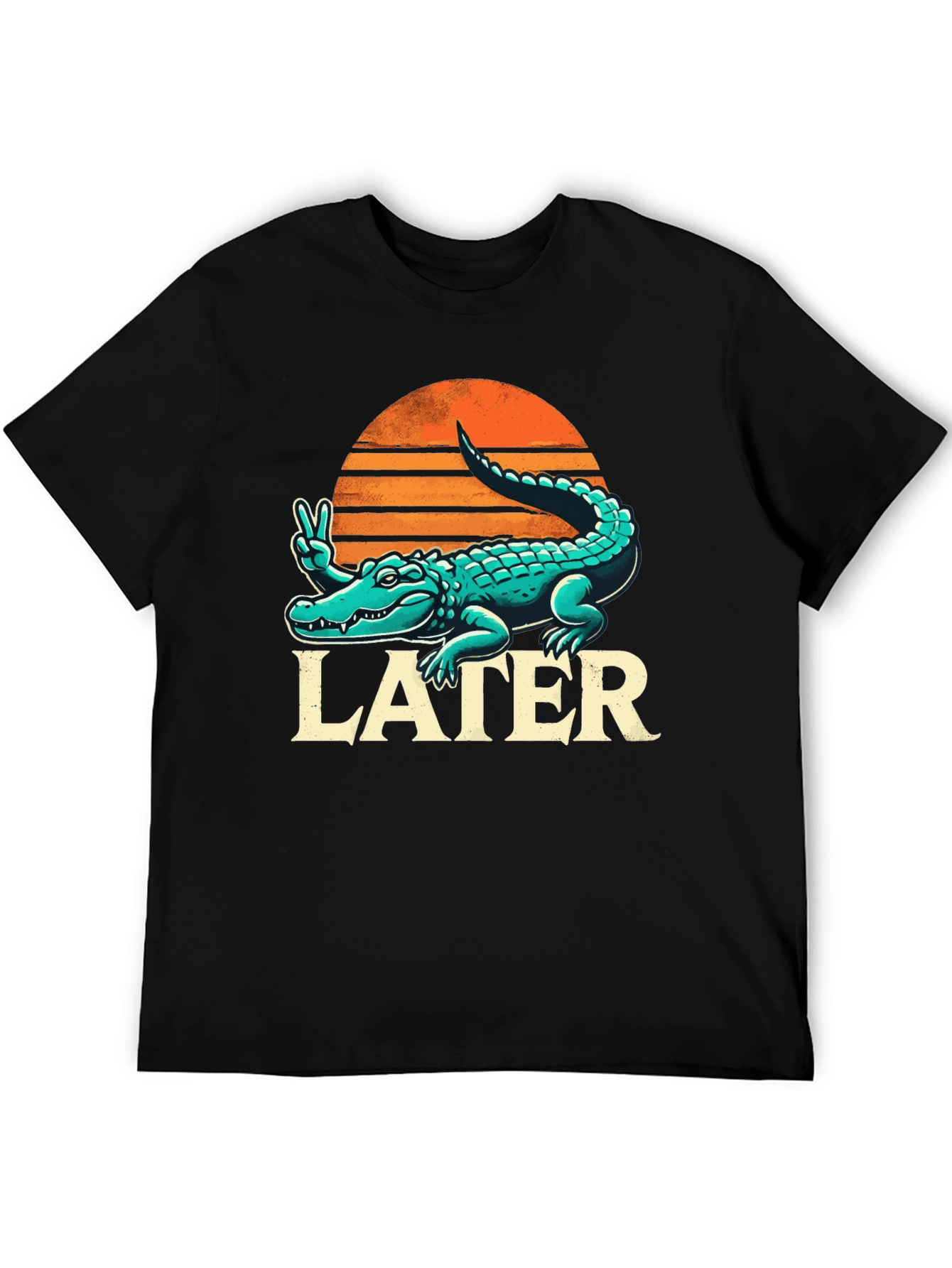 Later Alligator T-Shirt - Peace Out Crocodile Tee
