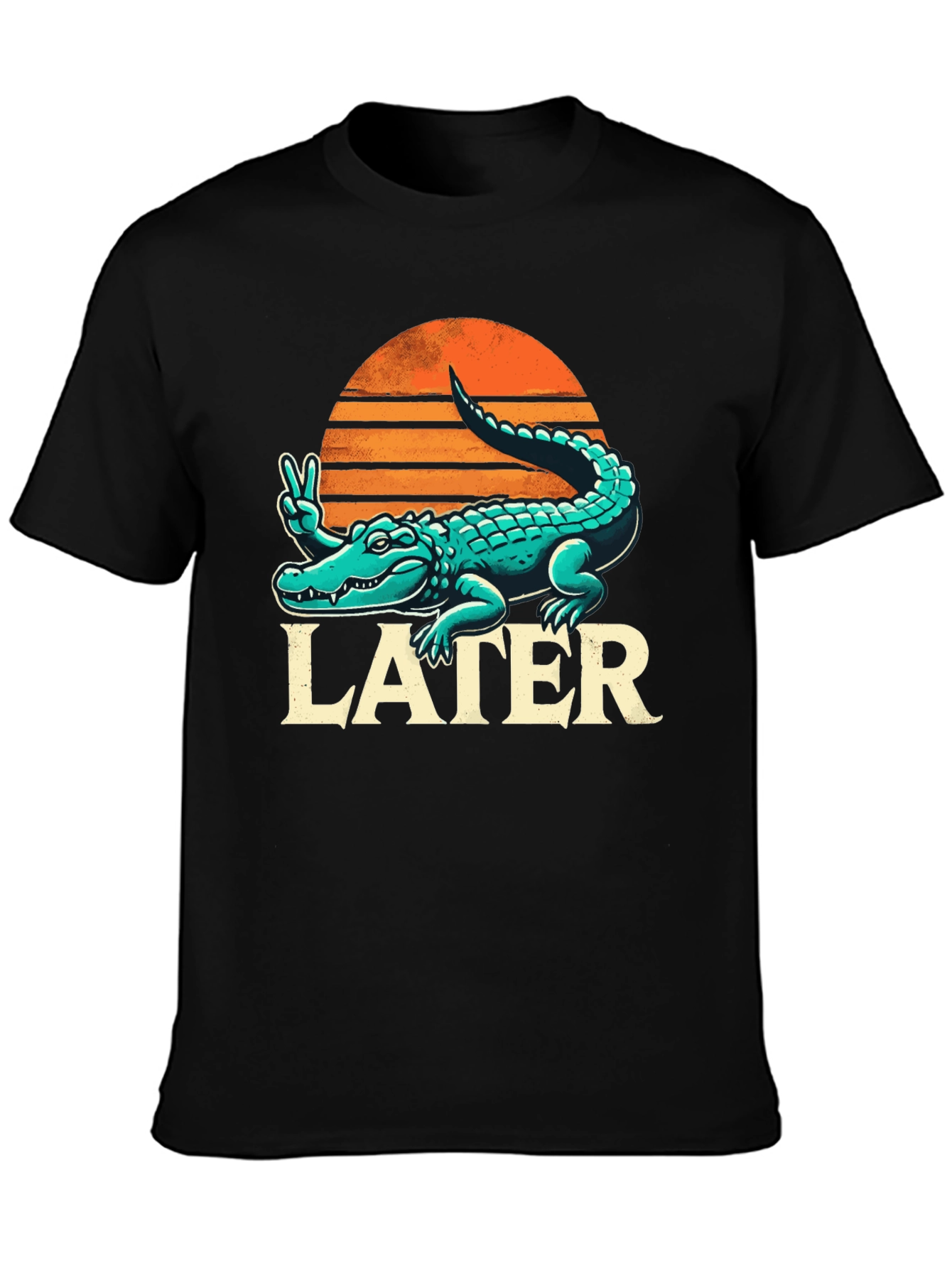 Later Alligator T-Shirt - Peace Out Crocodile Tee