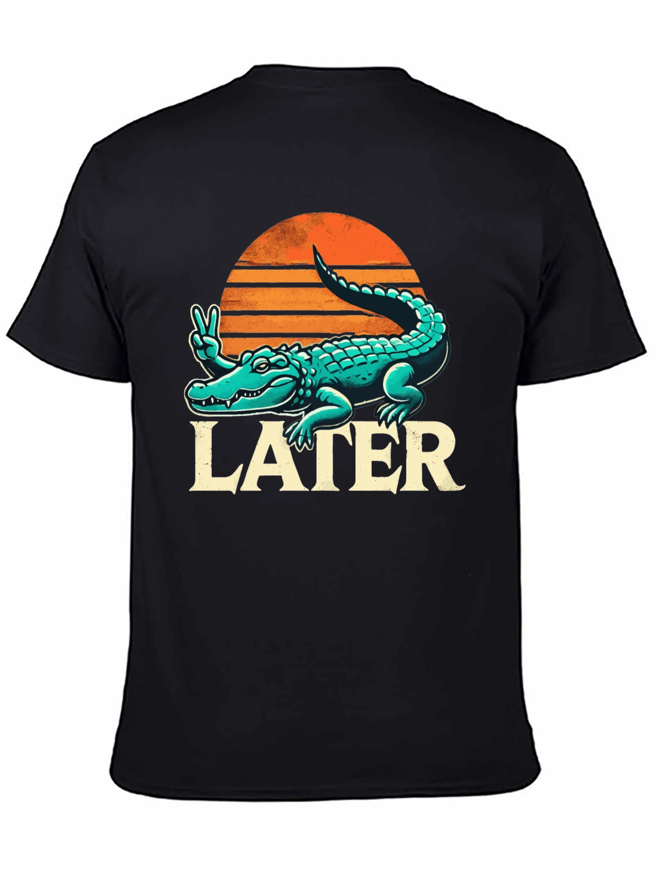 Later Alligator T-Shirt - Peace Out Crocodile Tee